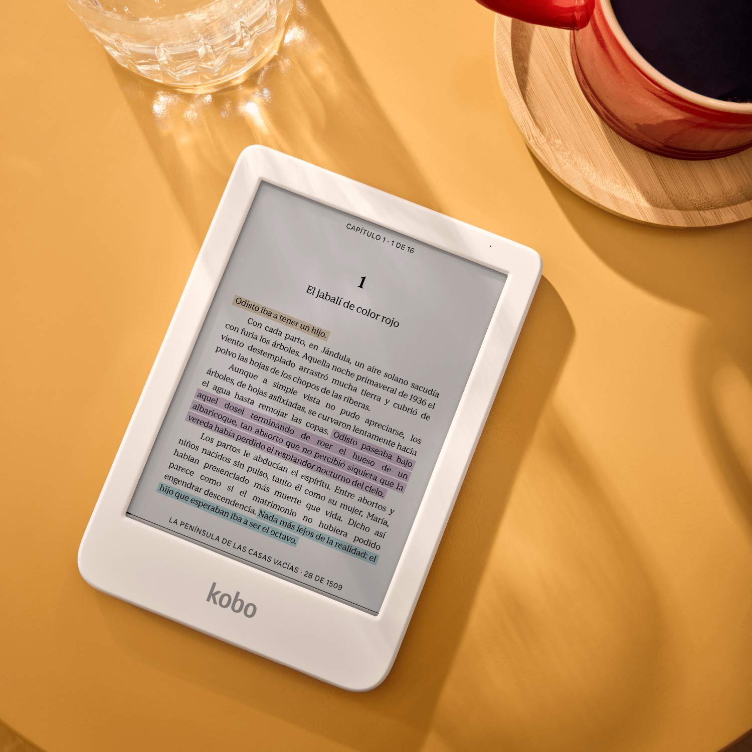 Lector E Reader Kobo Clara Colour HD 6" Waterproof 16GB Blanco-3