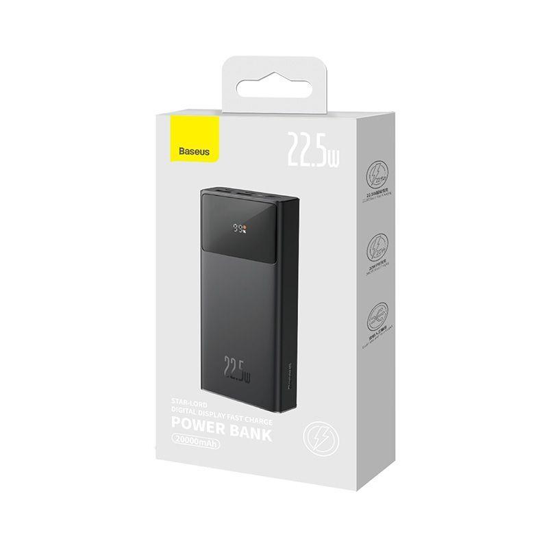 Powerbank Baseus Star Lord Pantalla Digital - Carga Rápida 30000mAh 22.5W - USB a Tipo C - Negro-6