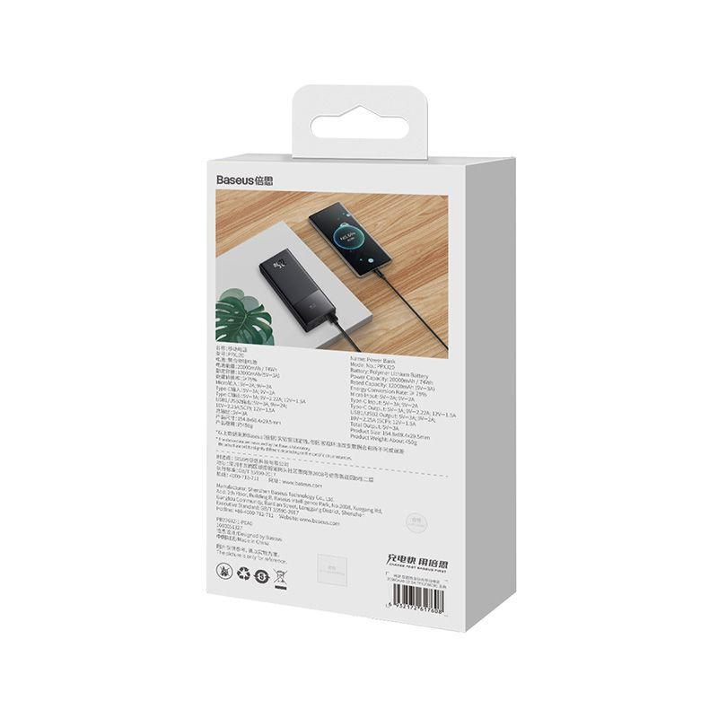 Powerbank Baseus Star Lord Pantalla Digital - Carga Rápida 30000mAh 22.5W - USB a Tipo C - Negro-7