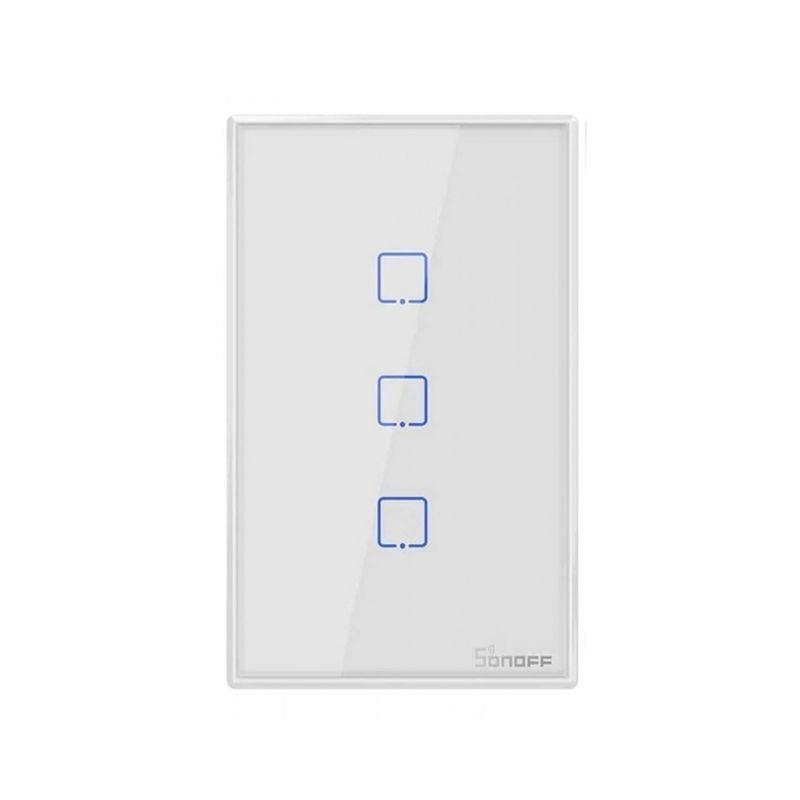 Interruptor De Pared Táctil WiFi Sonoff TX 3 Canales Blanco-0