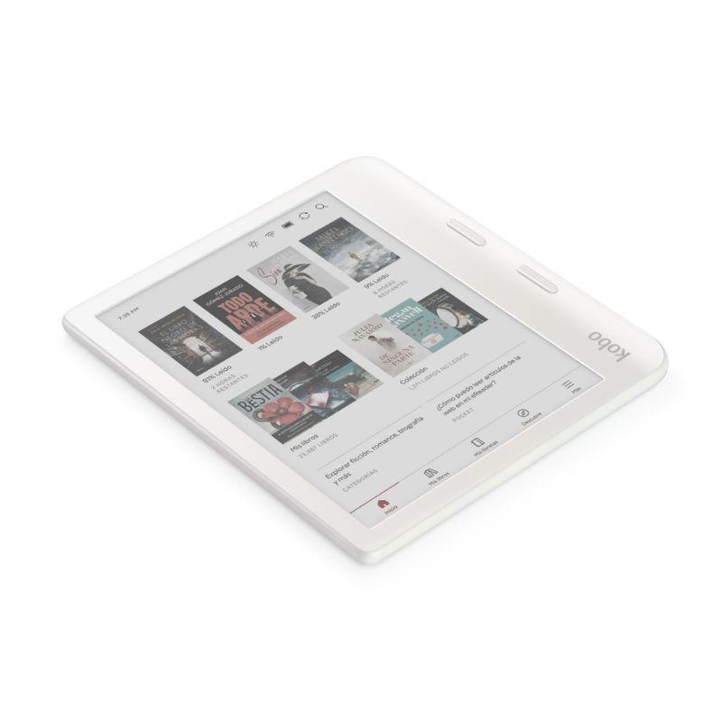 Lector e Reader Kobo Libra Colour Blanco con Funda SleepCover Negro-4