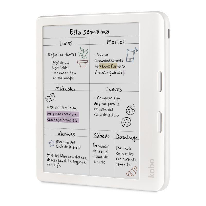 Lector e Reader Kobo Libra Colour Blanco con Funda SleepCover Negro-2
