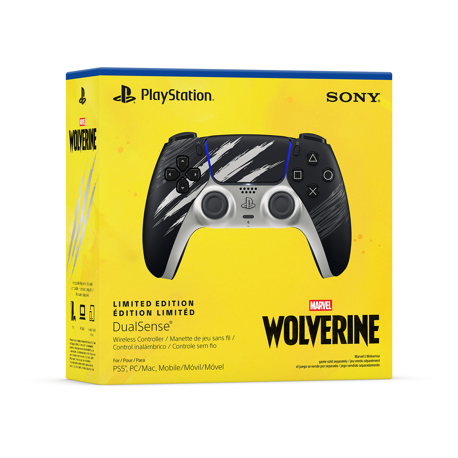 Control PS5 DualSense Marvel's Wolverine Adamantium Edición-5