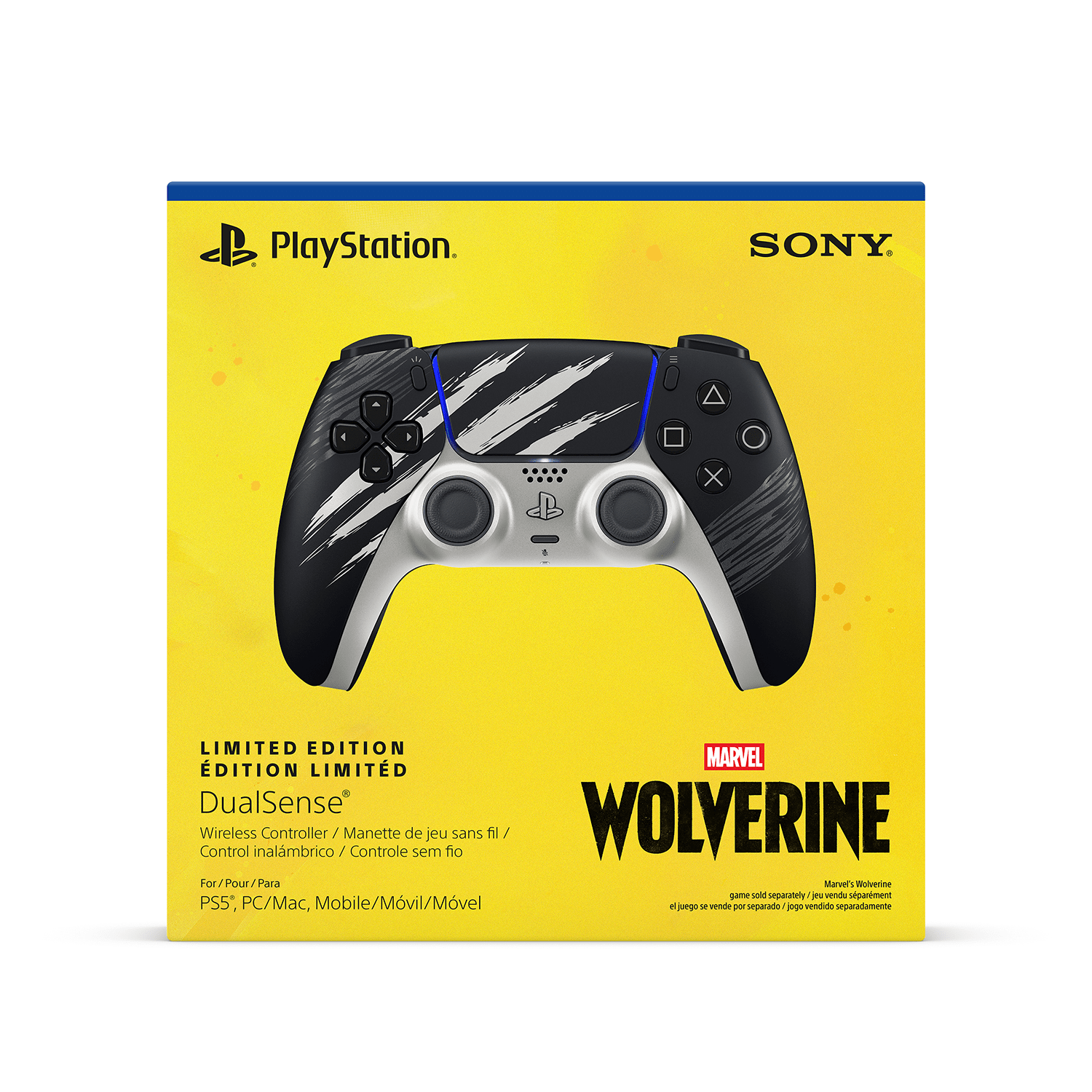 Control PS5 DualSense Marvel's Wolverine Adamantium Edición-6