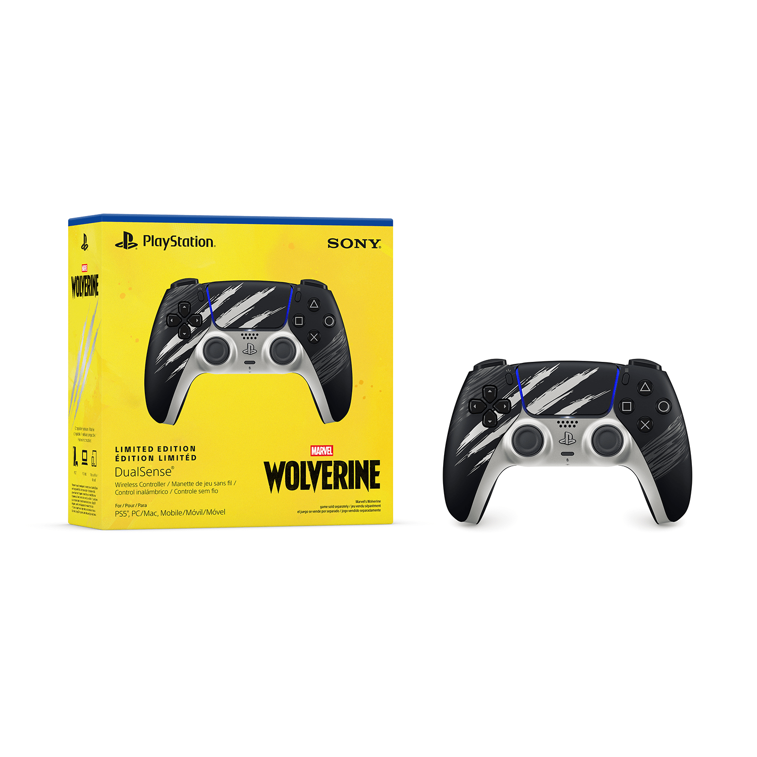 Control PS5 DualSense Marvel's Wolverine Adamantium Edición-7