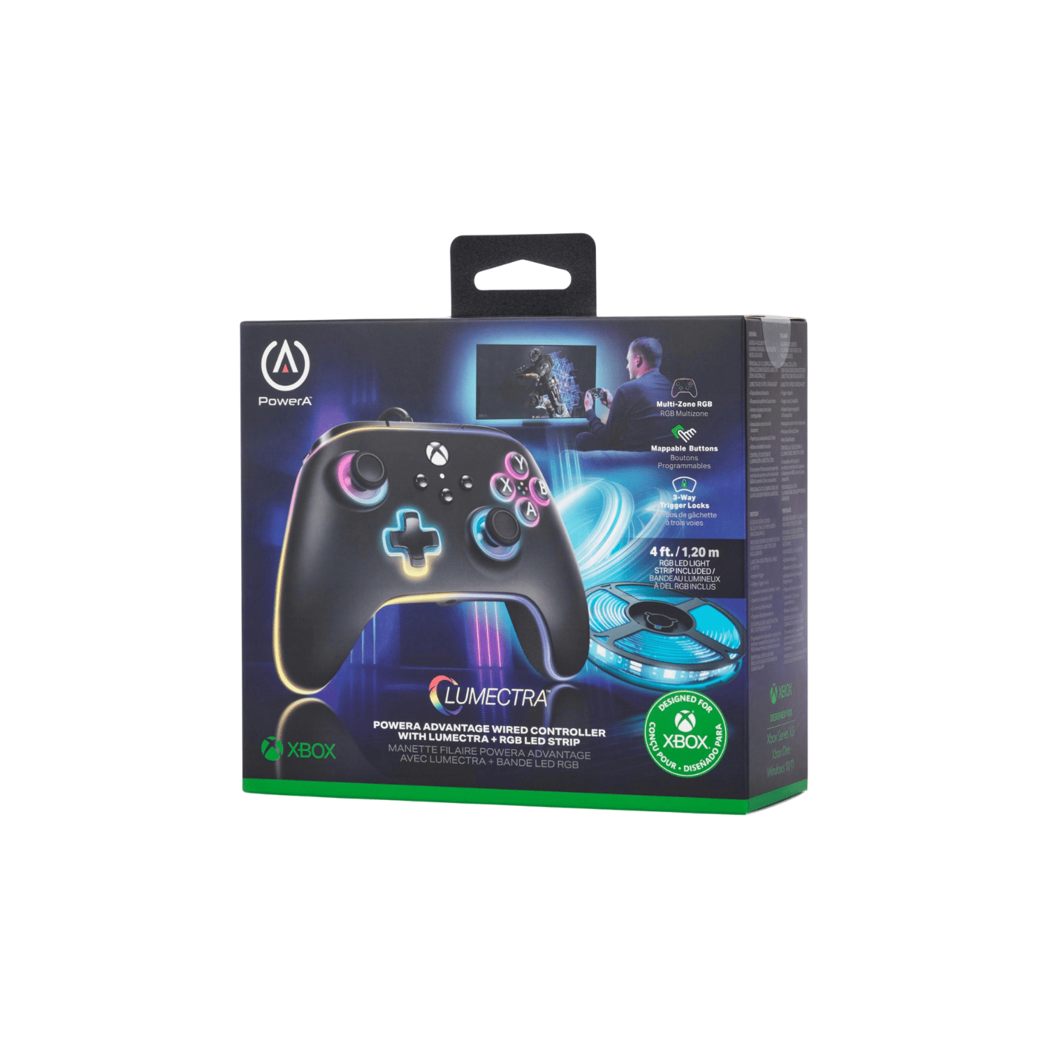 Control Xbox S/X PowerA Con Cable - Lumectra + Tira Led RGB-6