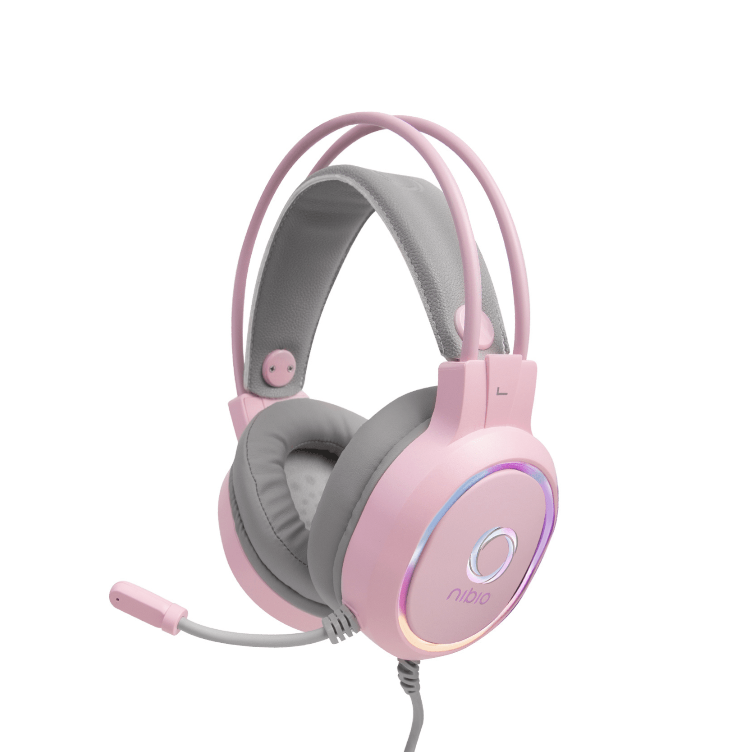 Audífono Gamer Nibio Zigma RGB para consolas - Rosado-0