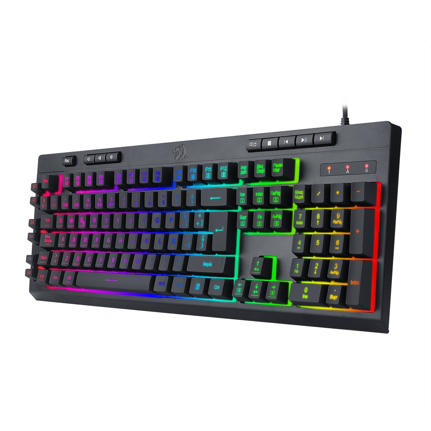 Teclado Gamer Redragon Shiva 512 RGB Español Negro-4