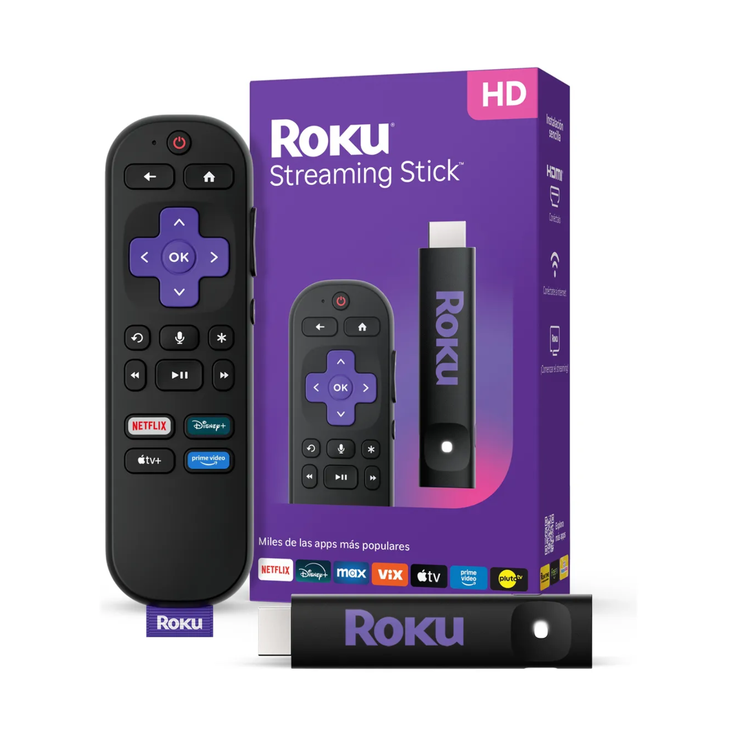 Roku Streaming Stick 2025 Dispositivo de streaming HD para TV-0