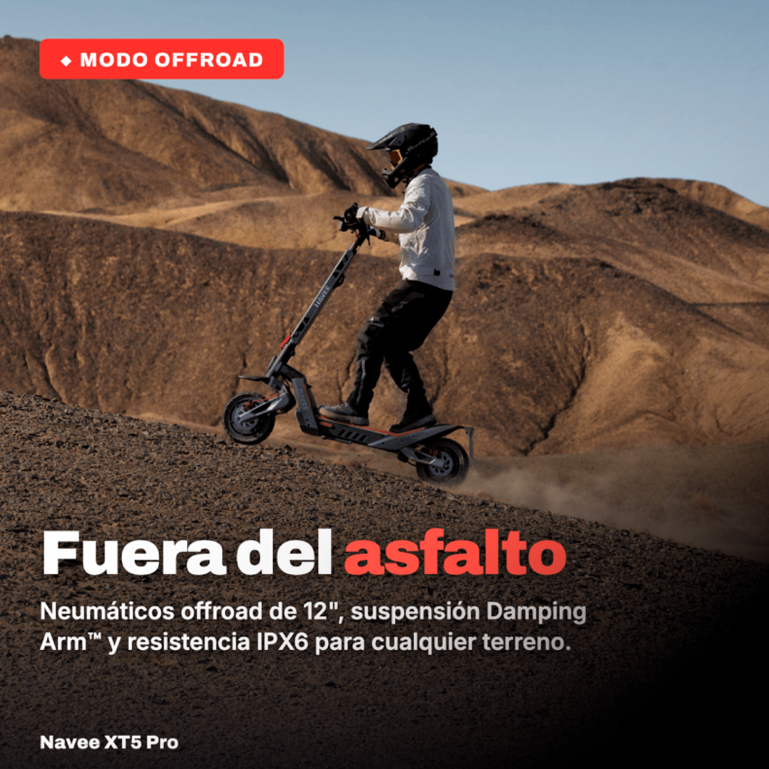 Scooter Eléctrico XT5 Pro 2200W Autonomía 75km Máx 50km/h Plegable-6