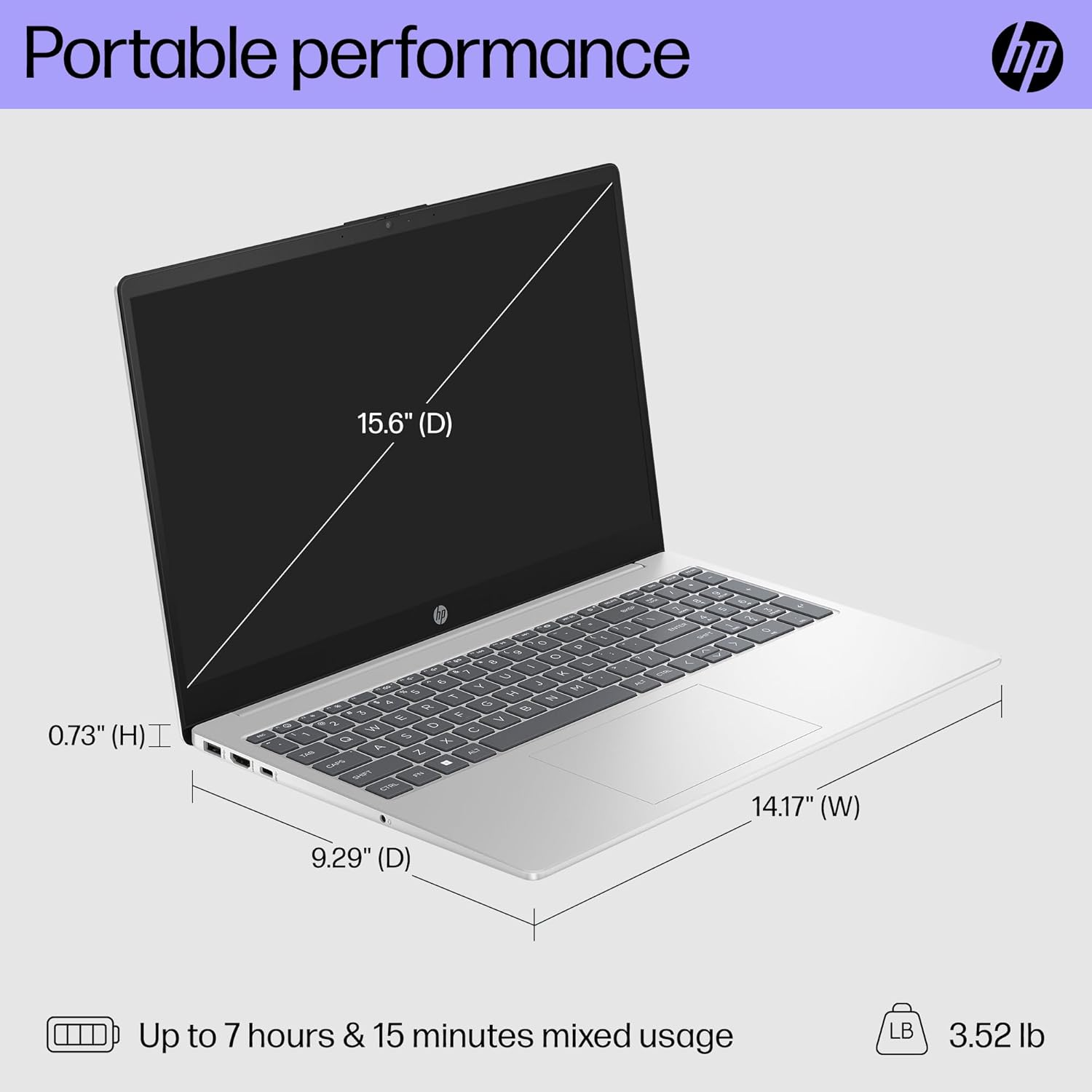 Notebook HP 15.6" Intel Core i5-1334U - 8GB RAM - 512GB SSD - Gris-2