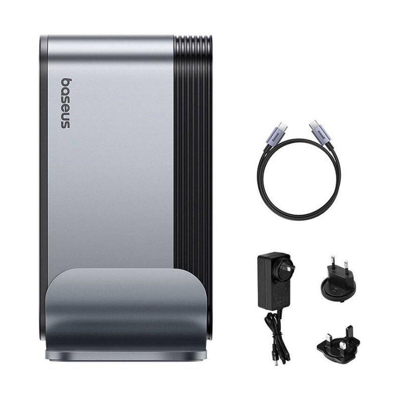 Adaptador HUB 17 en 1 Tipo C: HDMI x2, DP4K, USB 3.0 x3, USB 2.0 x2, RJ45, USB-C x2, SD - Baseus-5