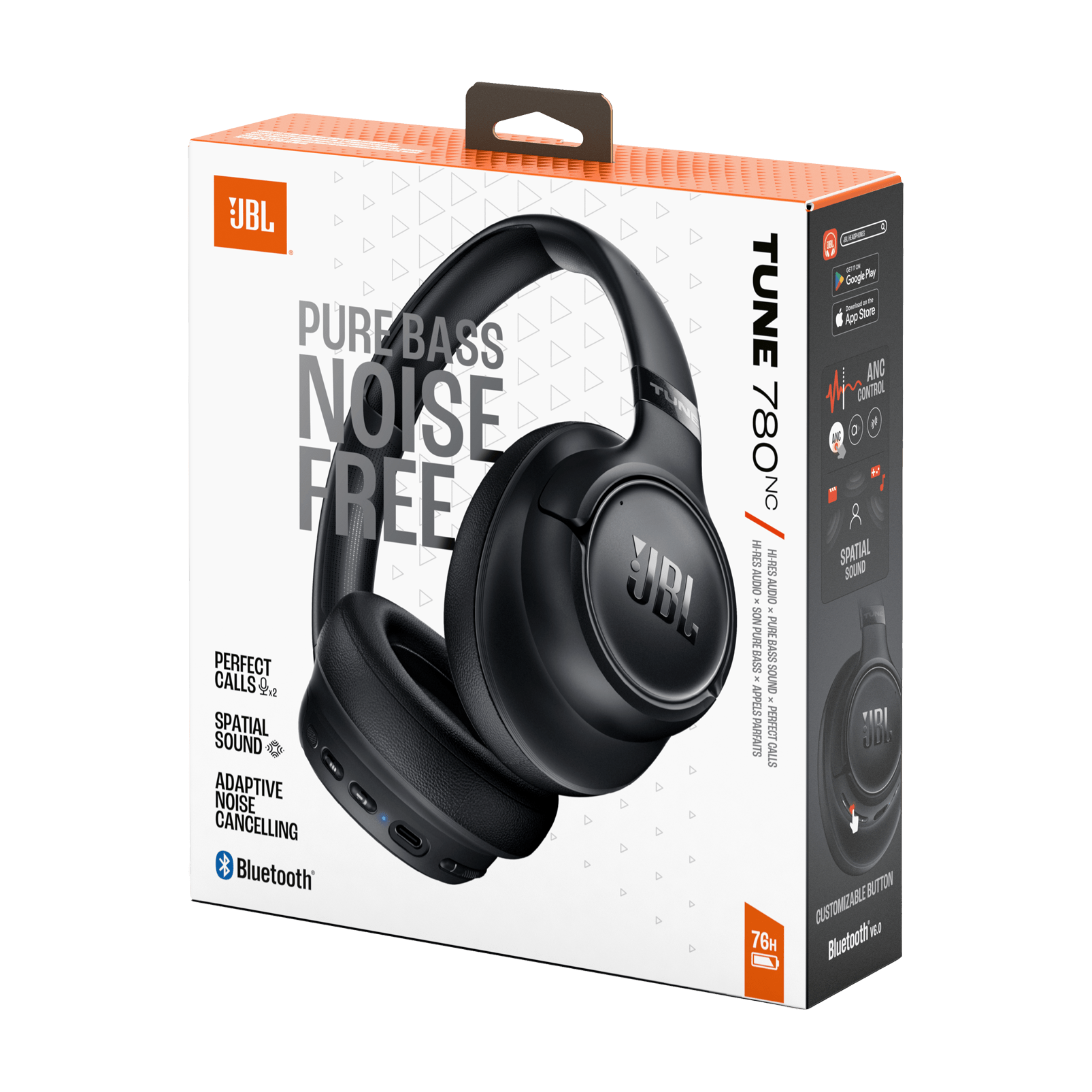 Audífonos Bluetooth JBL Tune 780NC Cancelación de Ruido Negro-1