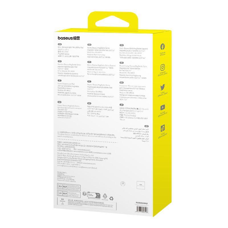 Soporte Magnético de Aluminio Baseus MagStable para Tablet/iPad 10.9" 11" - Gris-7