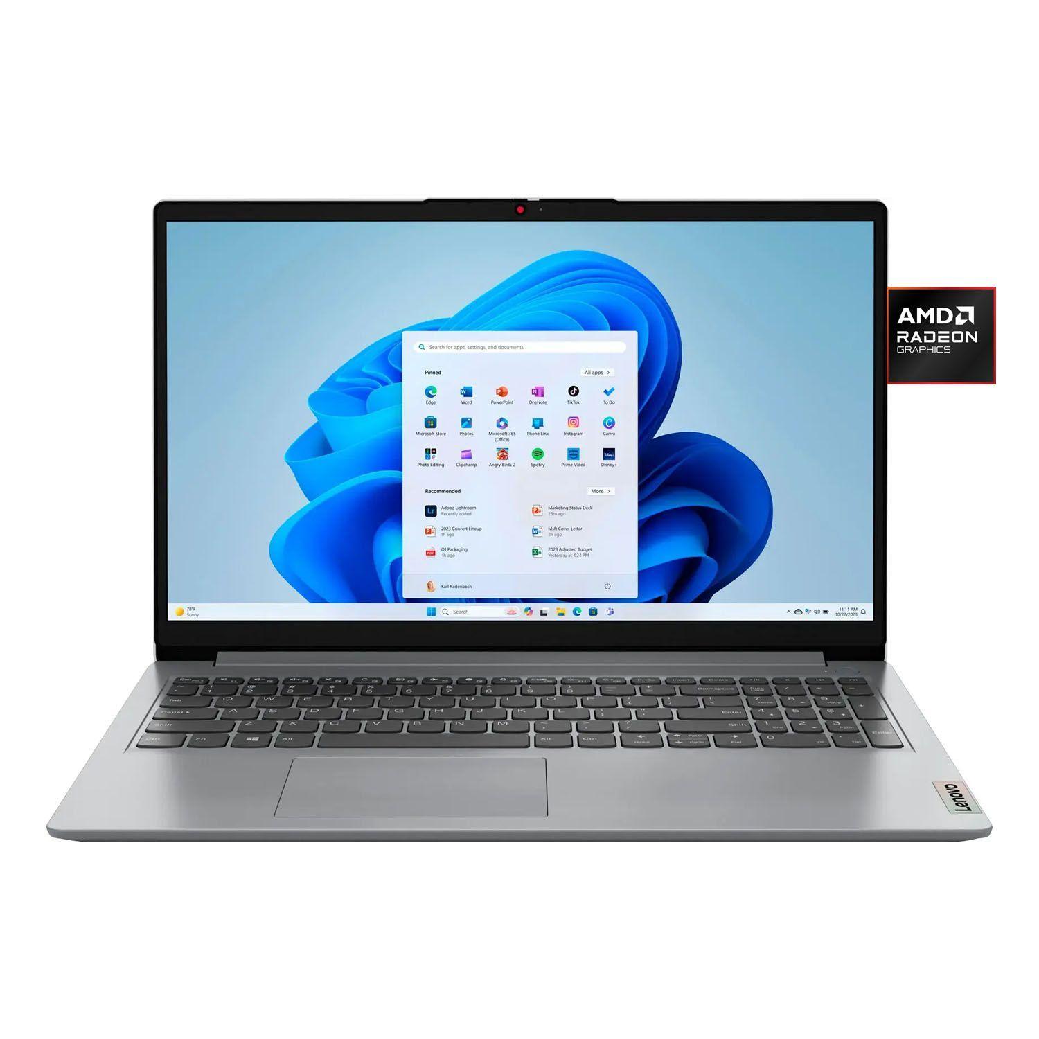 Notebook Lenovo Ideapad 1 15.6" Laptop Ryzen 7 5700U 16GB AMD 512GB SSD Gris-0