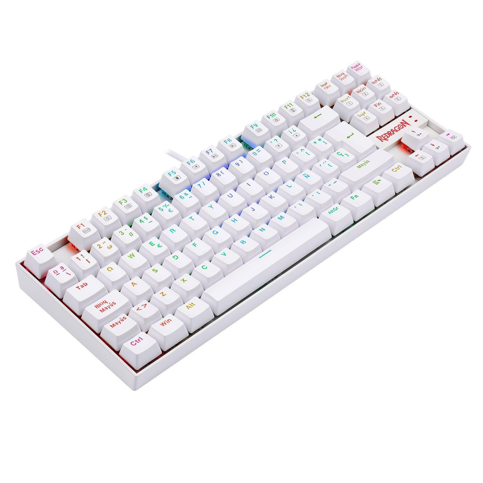 Teclado Mecánico Redragon K552W-RGB-SP Switch Red - Blanco-2