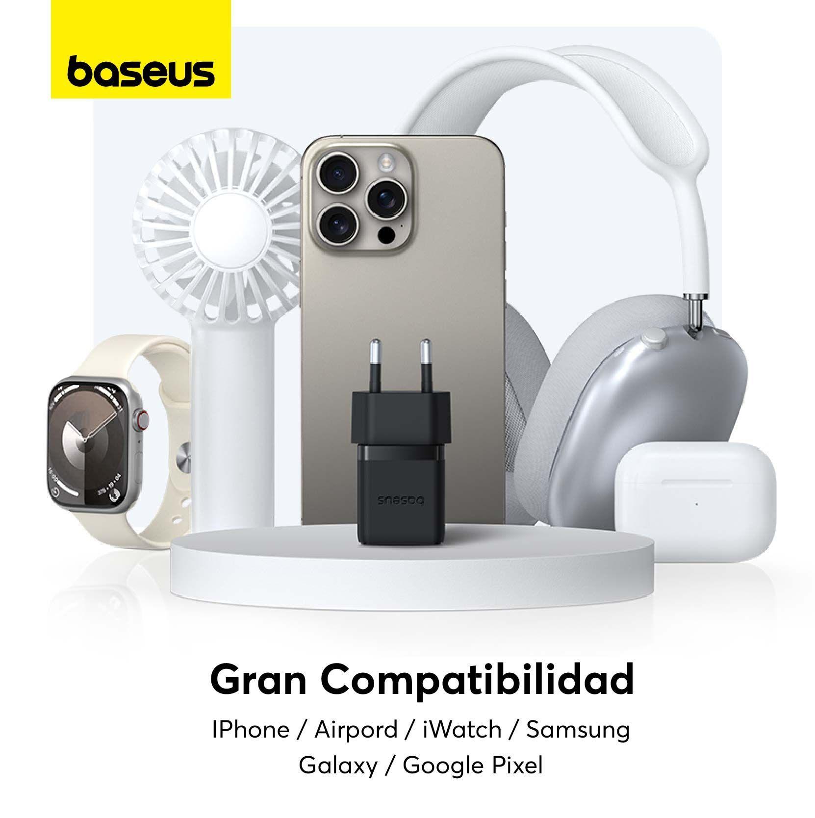 Cargador Rápido Baseus Palm Cluster USB y Tipo C 30W Negro-5