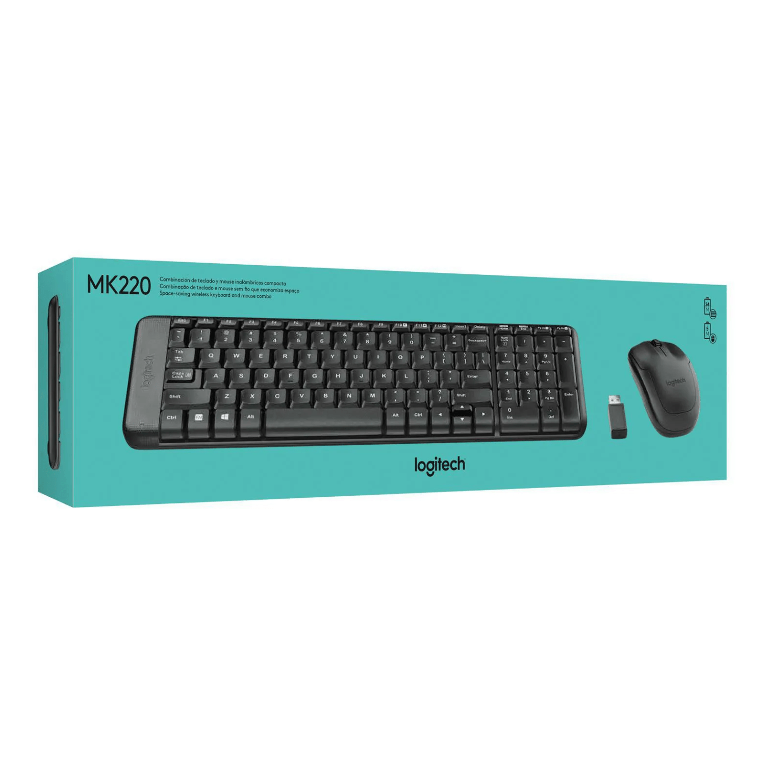 Kit Teclado + Mouse Logitech MK220 Español negro-2
