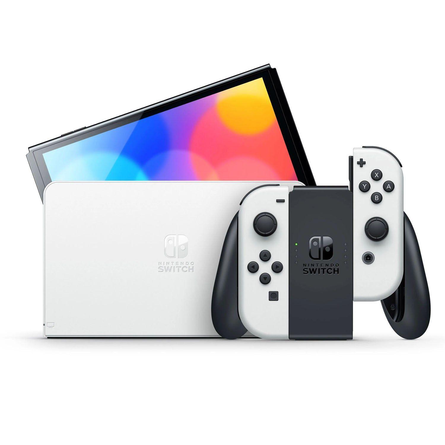 Pack Consola Nintendo Switch Oled Blanca con juego Minecraft-2