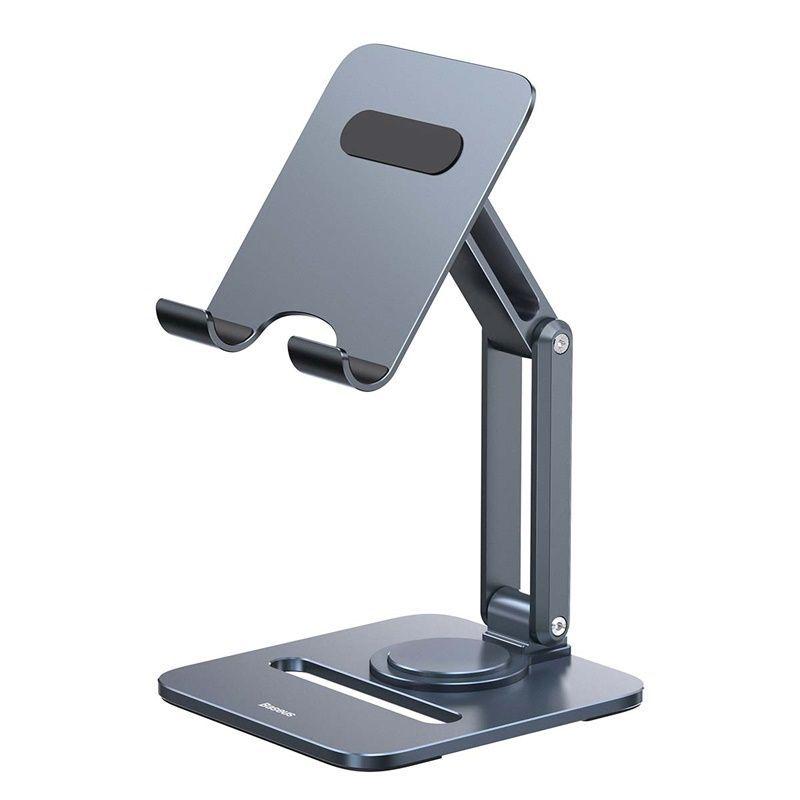 Soporte Baseus Metálico Biaxial Plegable de Escritorio para Tablets/iPad - Gris-0