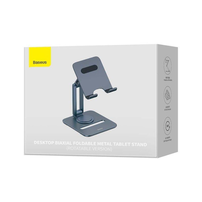 Soporte Baseus Metálico Biaxial Plegable de Escritorio para Tablets/iPad - Gris-7