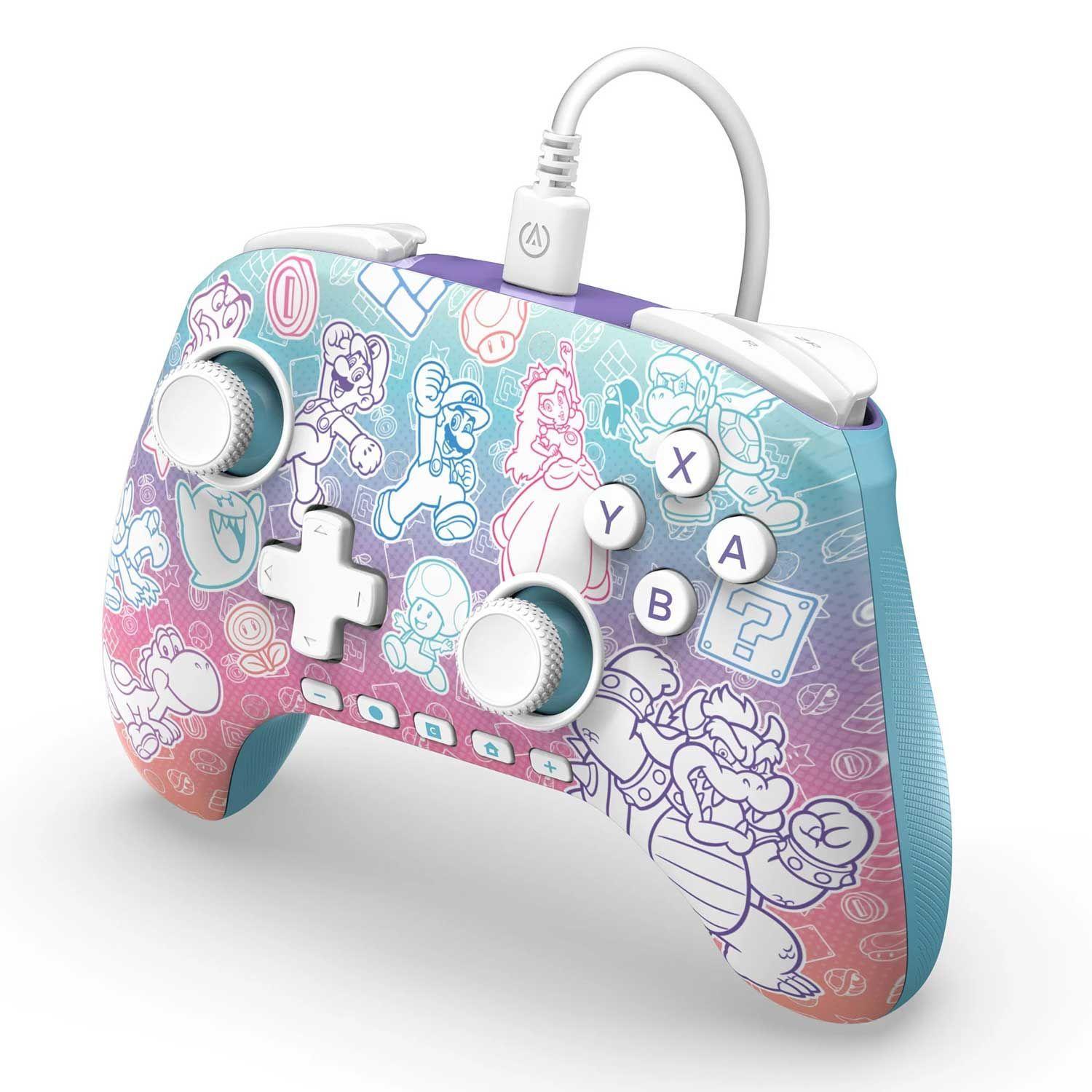 Control con Cable PowerA Advantage Super Mario Bros Reino Champi n Nintendo Switch 2-5