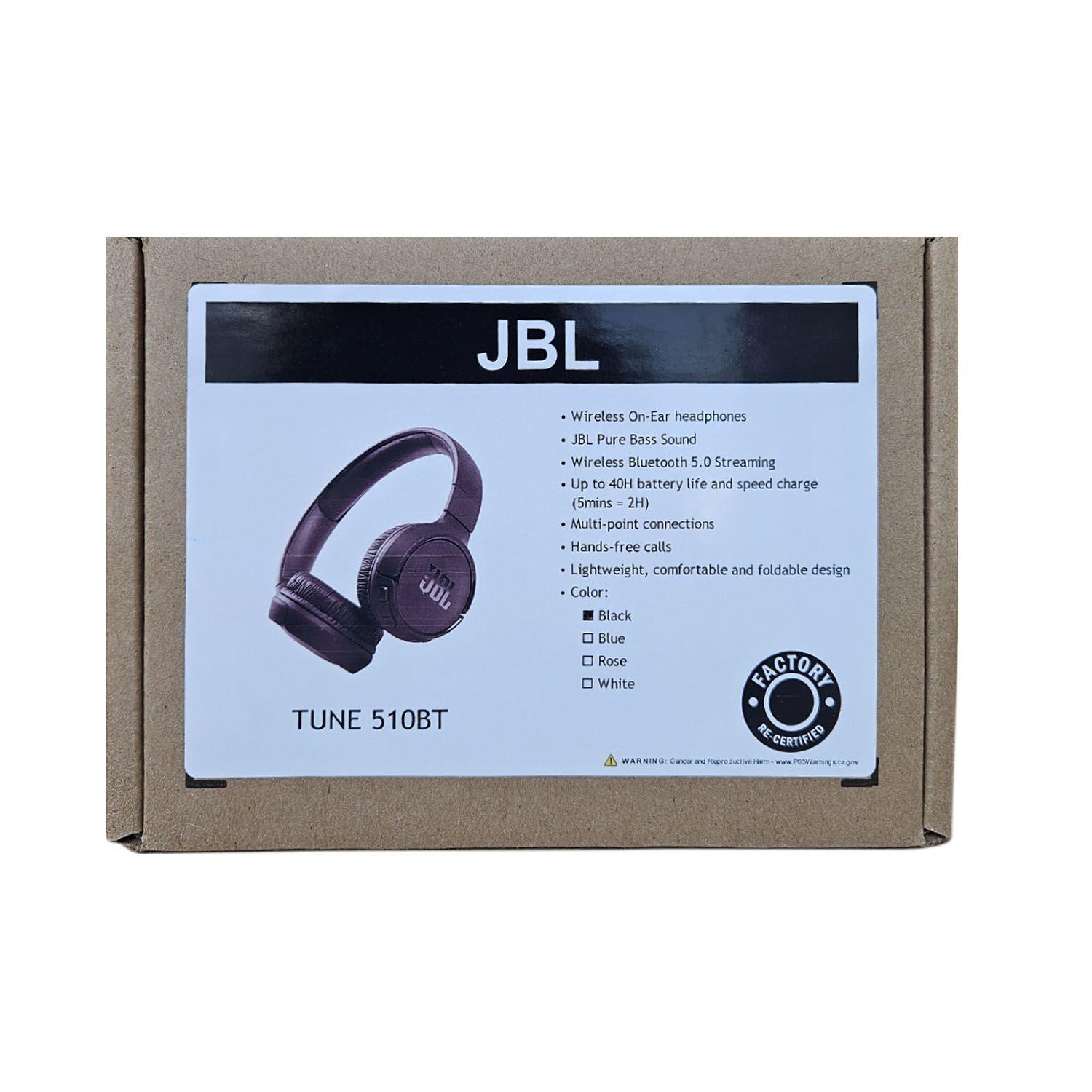 Audífonos Inalámbricos On-Ear JBL Tune 510BT - Negro (Reacondicionado)-1