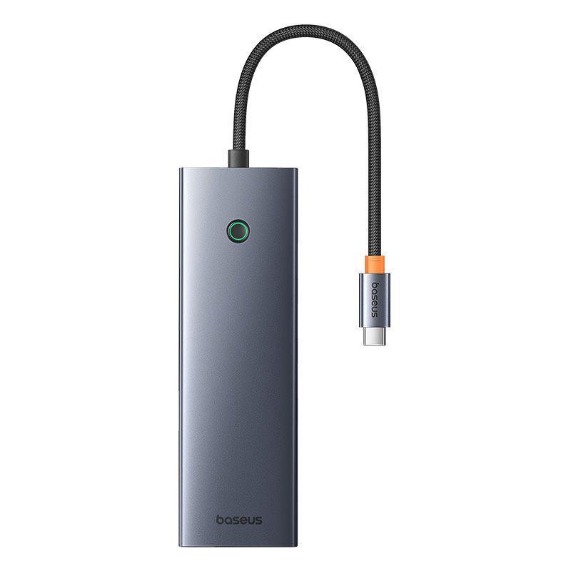 Adaptador HUB 10 en 1 USB-C a HDMI, USB 3.0, VGA, Ethernet, PD, SD, 3.5mm - Baseus - Gris-0