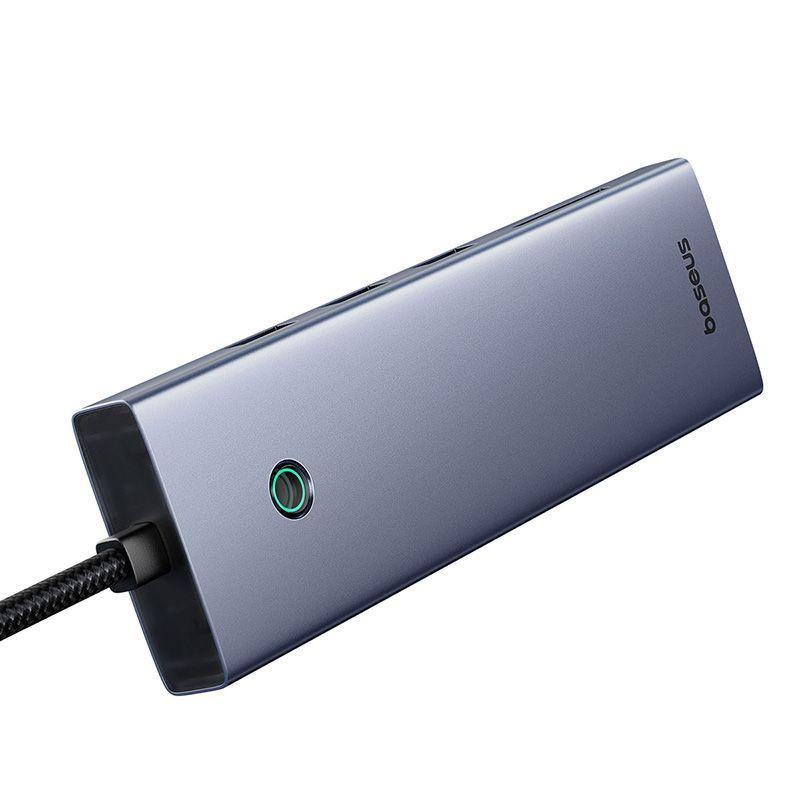 Adaptador HUB 10 en 1 USB-C a HDMI, USB 3.0, VGA, Ethernet, PD, SD, 3.5mm - Baseus - Gris-3