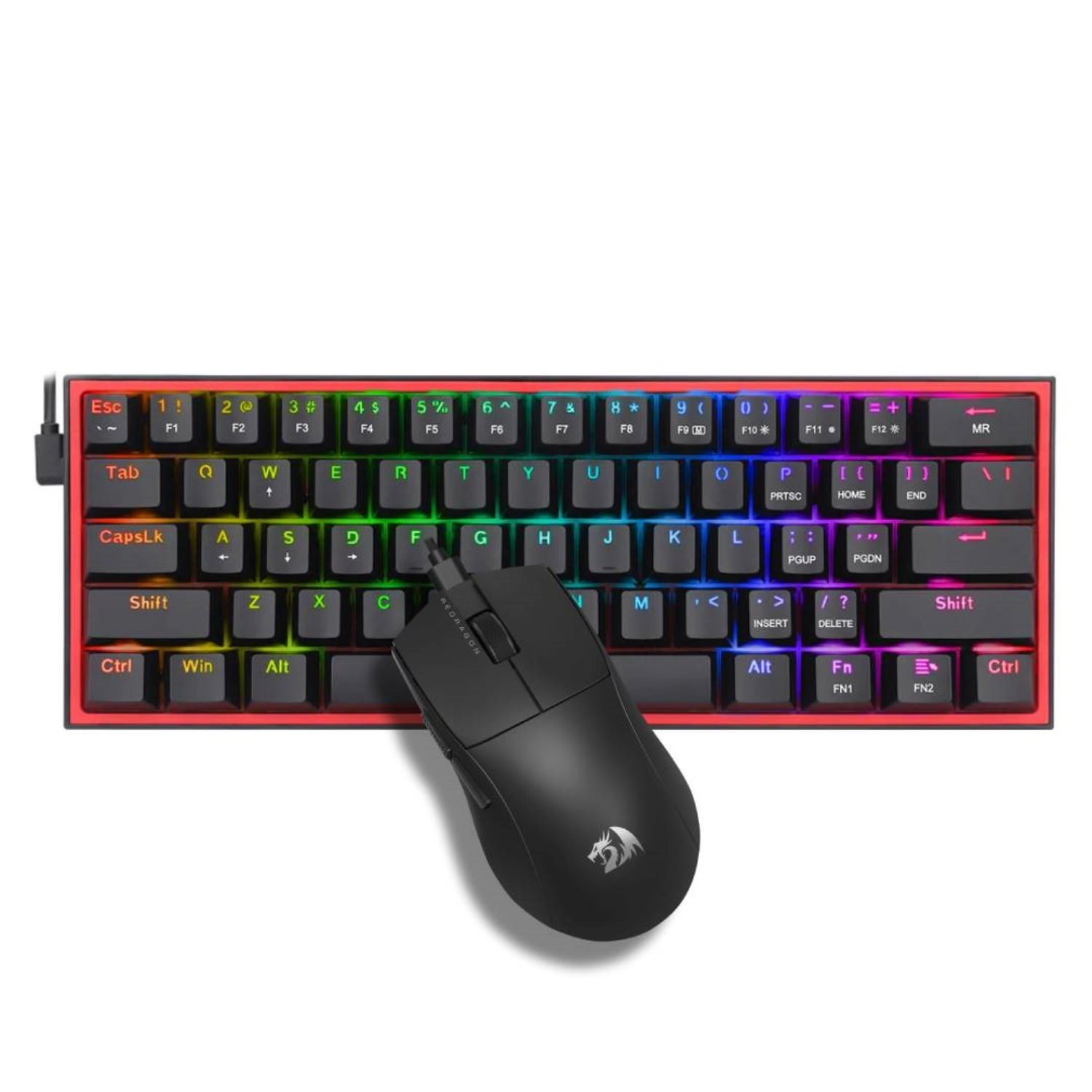 Pack Gamer Redragon S143: Teclado K617 RGB y Mouse King M724 Negro-3