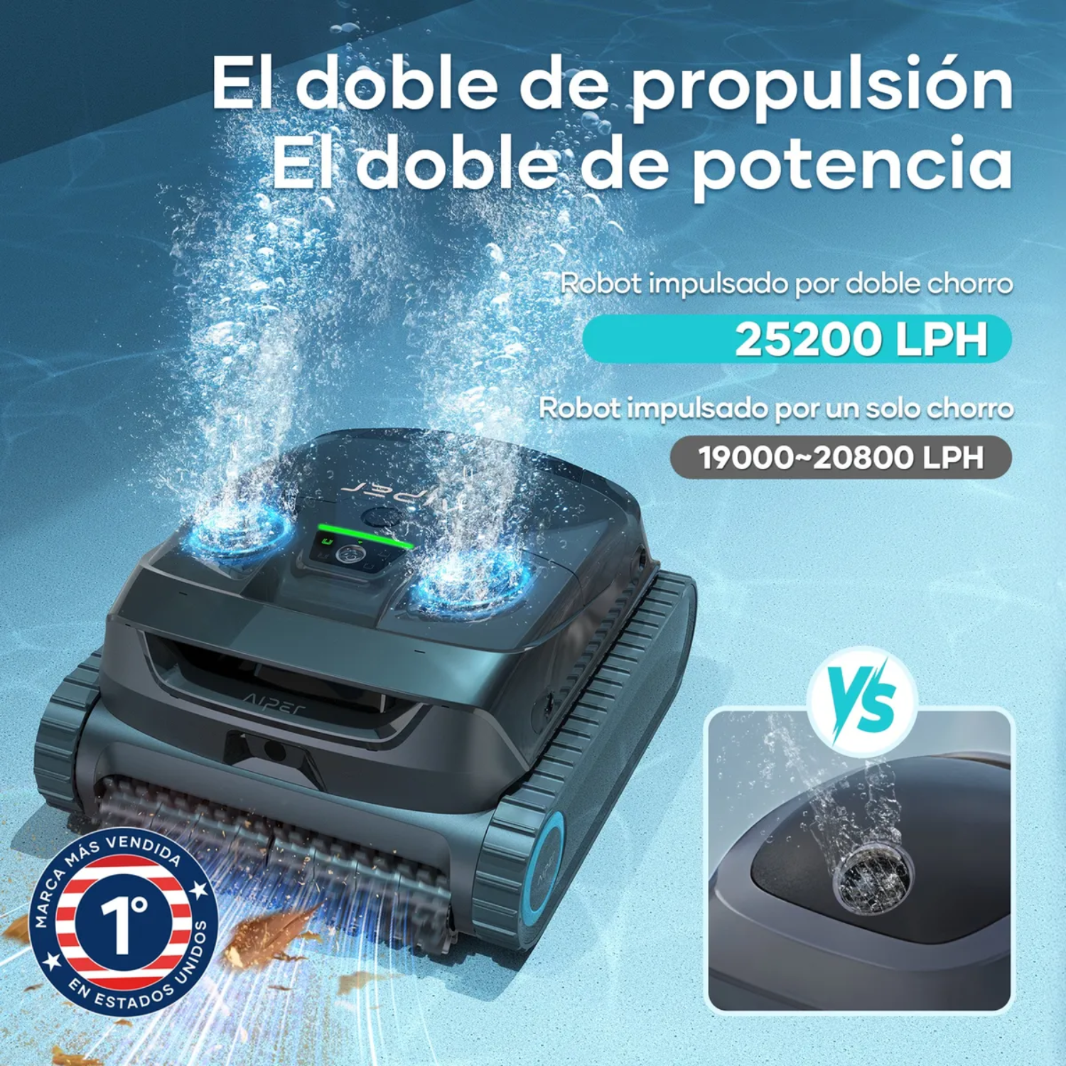 Limpiador de piscina automático Aiper Scuba X1 gris-6