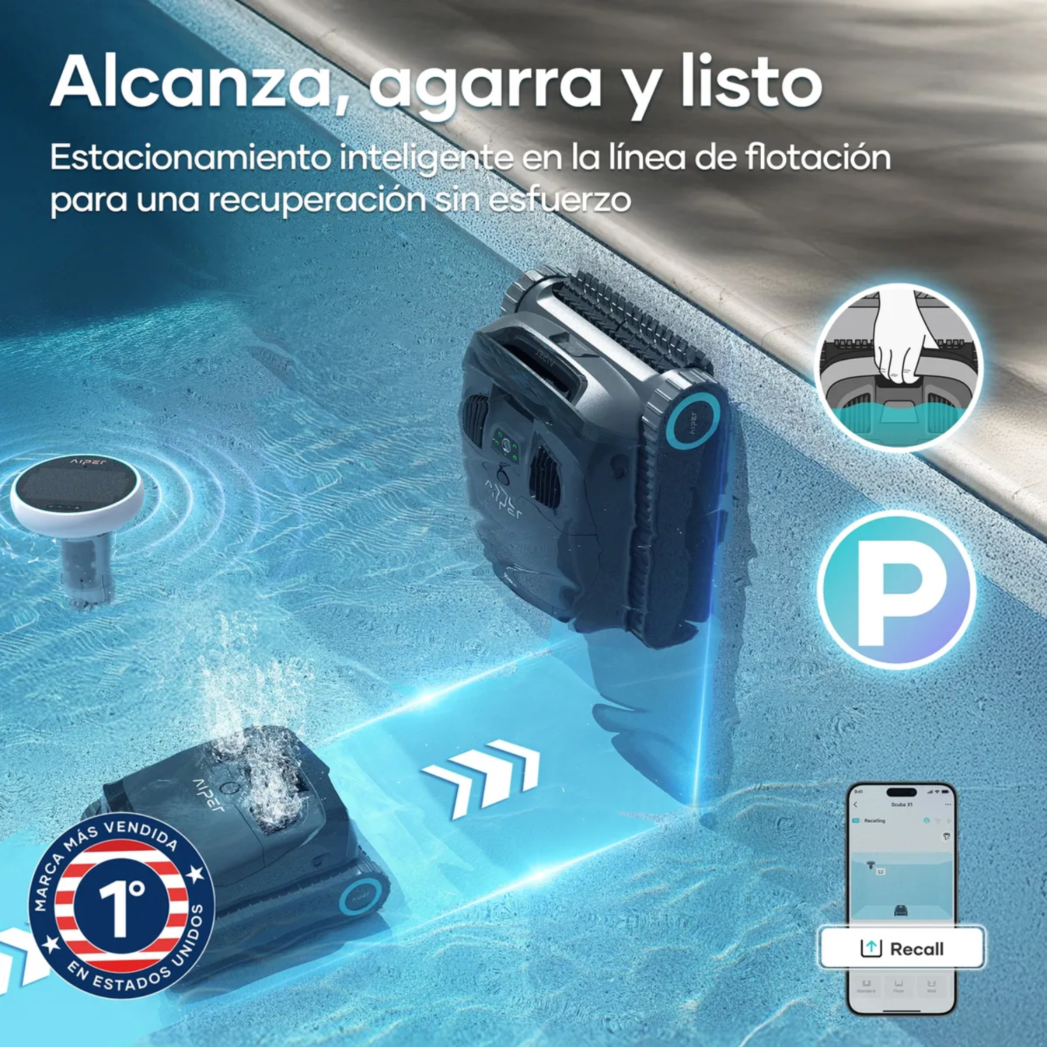 Limpiador de piscina automático Aiper Scuba X1 gris-7