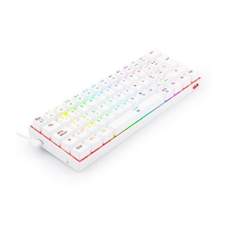 Teclado Mecánico Gamer Redragon Dragonborn K630W RGB Switch Brown - Compacto 60% -  Blanco - Español-2