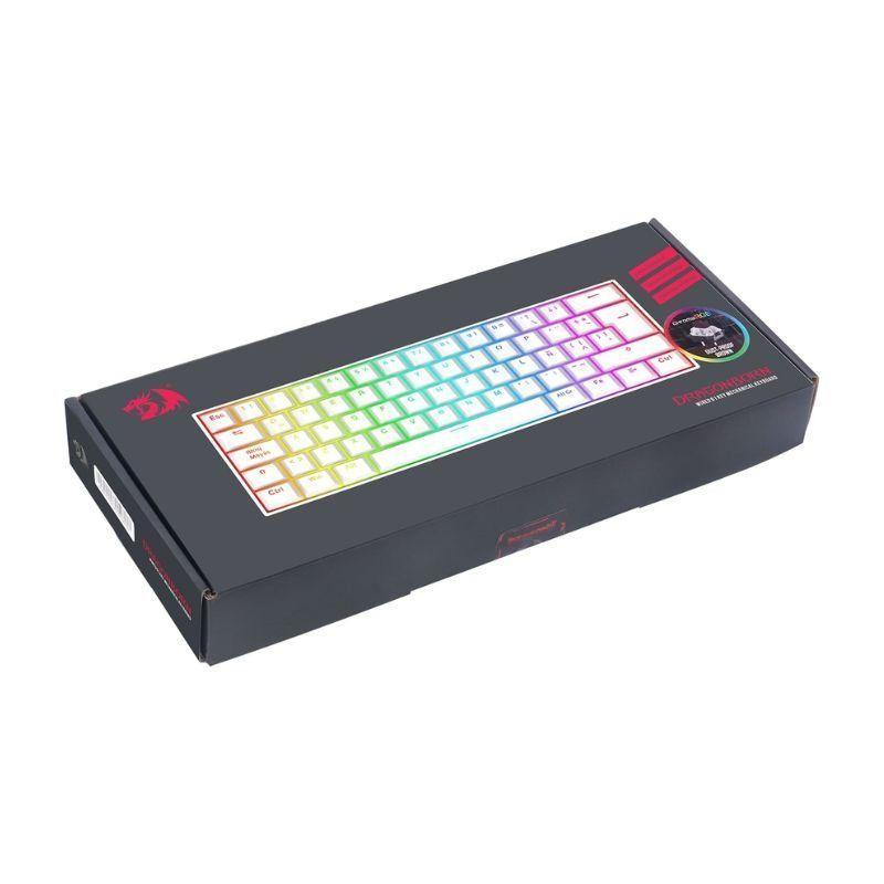 Teclado Mecánico Gamer Redragon Dragonborn K630W RGB Switch Brown - Compacto 60% -  Blanco - Español-6