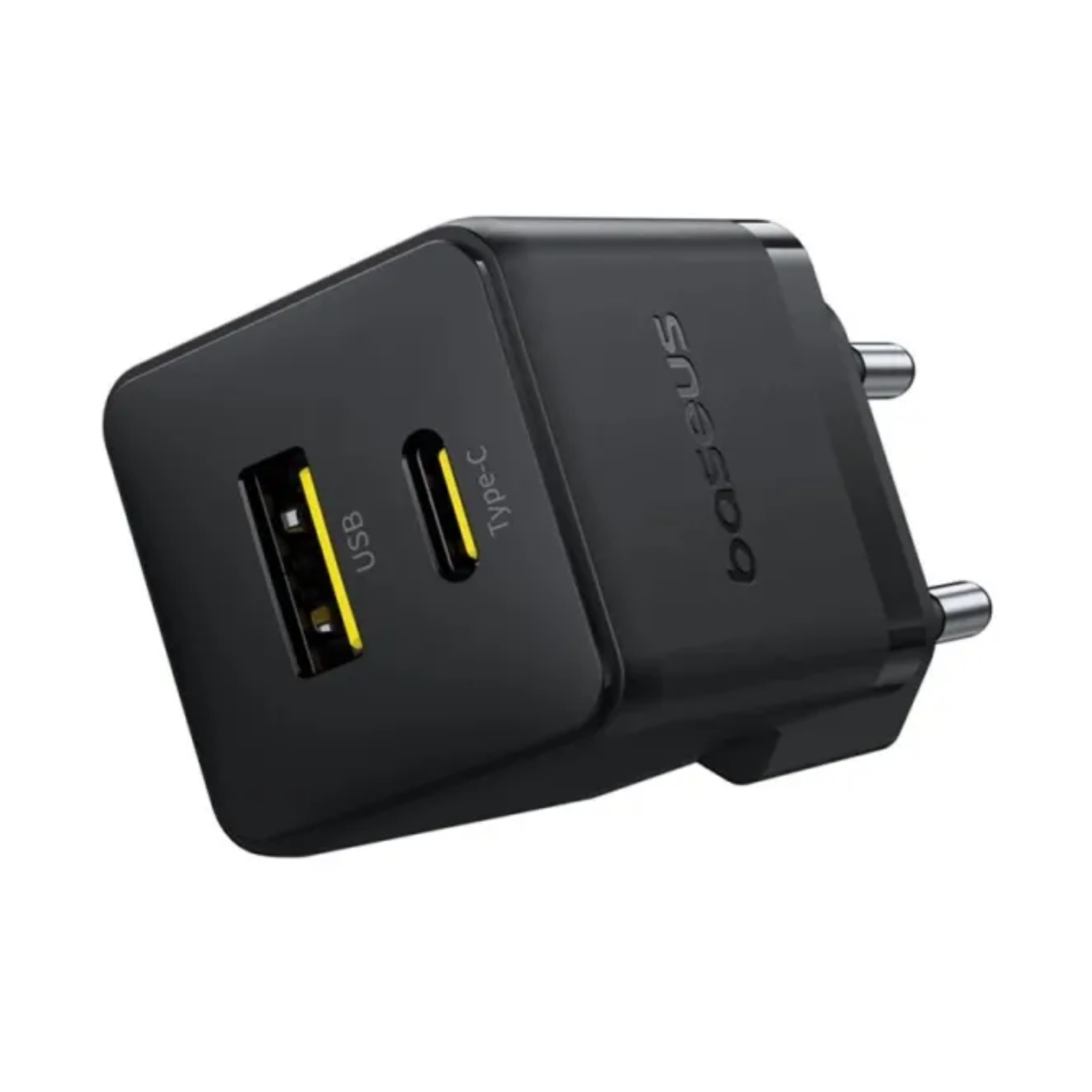 Cargador Rápido Baseus Palm Cluster USB y Tipo C 20W + Cable Tipo C a Tipo C Negro-6