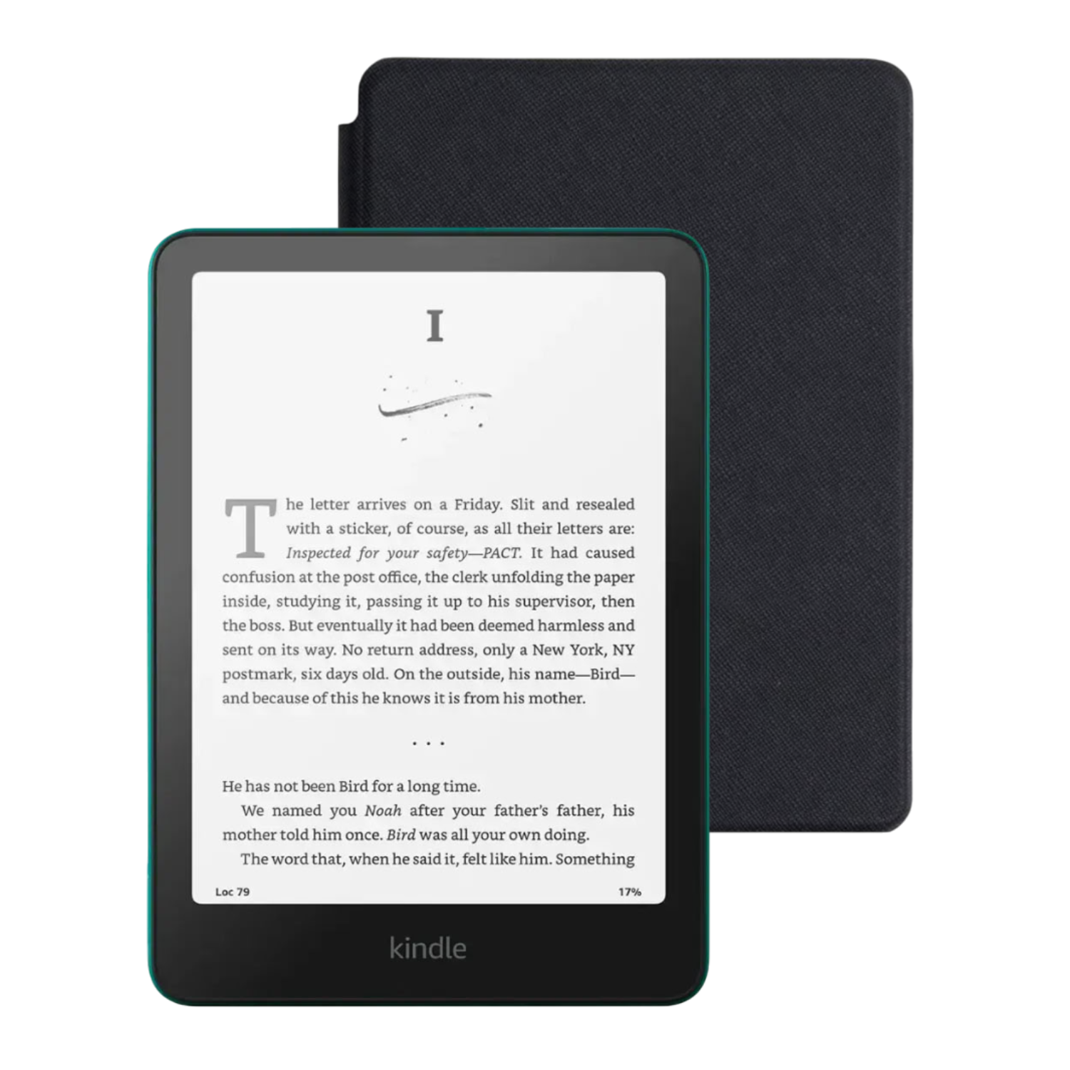 Amazon Kindle Paperwhite 7" e Reader 2024 16 GB Jade con Funda Premium negro-0