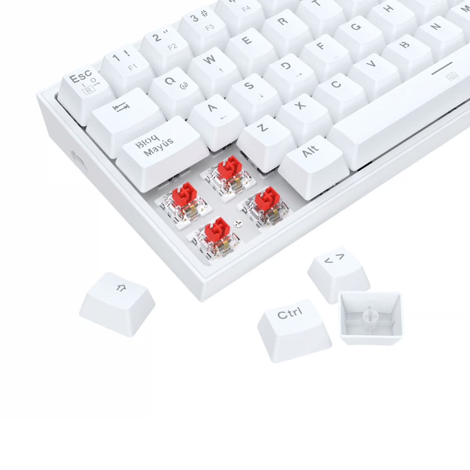 Pack Teclado K617 RGB y Mouse King M724 Redragon S143 Blanco-6