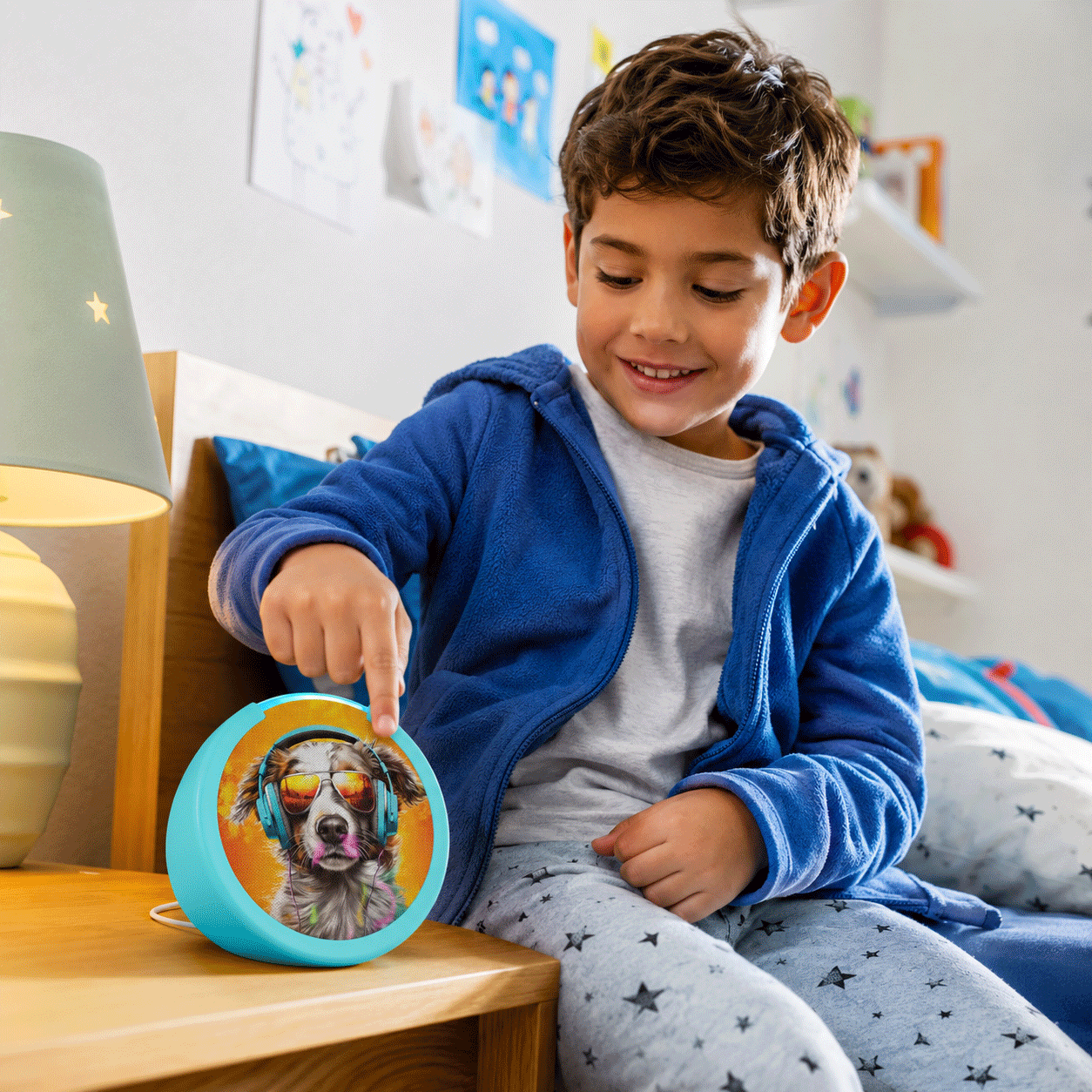 Parlante Inteligente Amazon Echo Pop Kids con Alexa Anthro Pup para Ni os-4