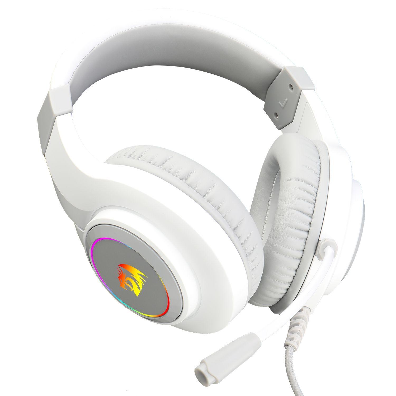 Audífonos Gamer Redragon HYLAS H260W RGB - Blanco-2
