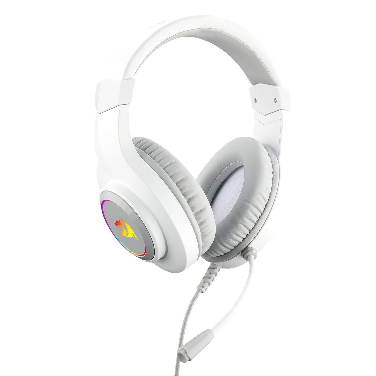 Audífonos Gamer Redragon HYLAS H260W RGB - Blanco-3