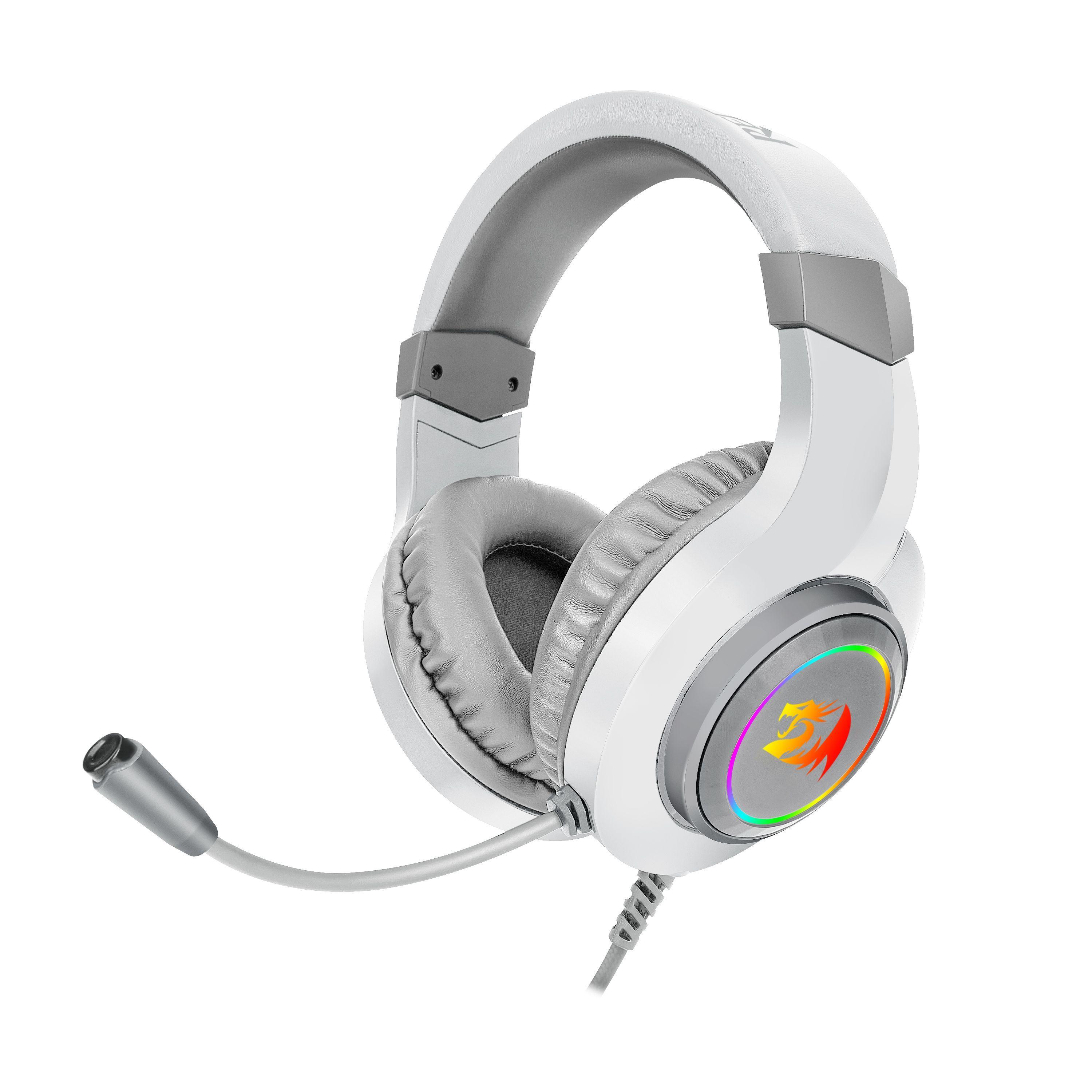 Audífonos Gamer Redragon HYLAS H260W RGB - Blanco-4