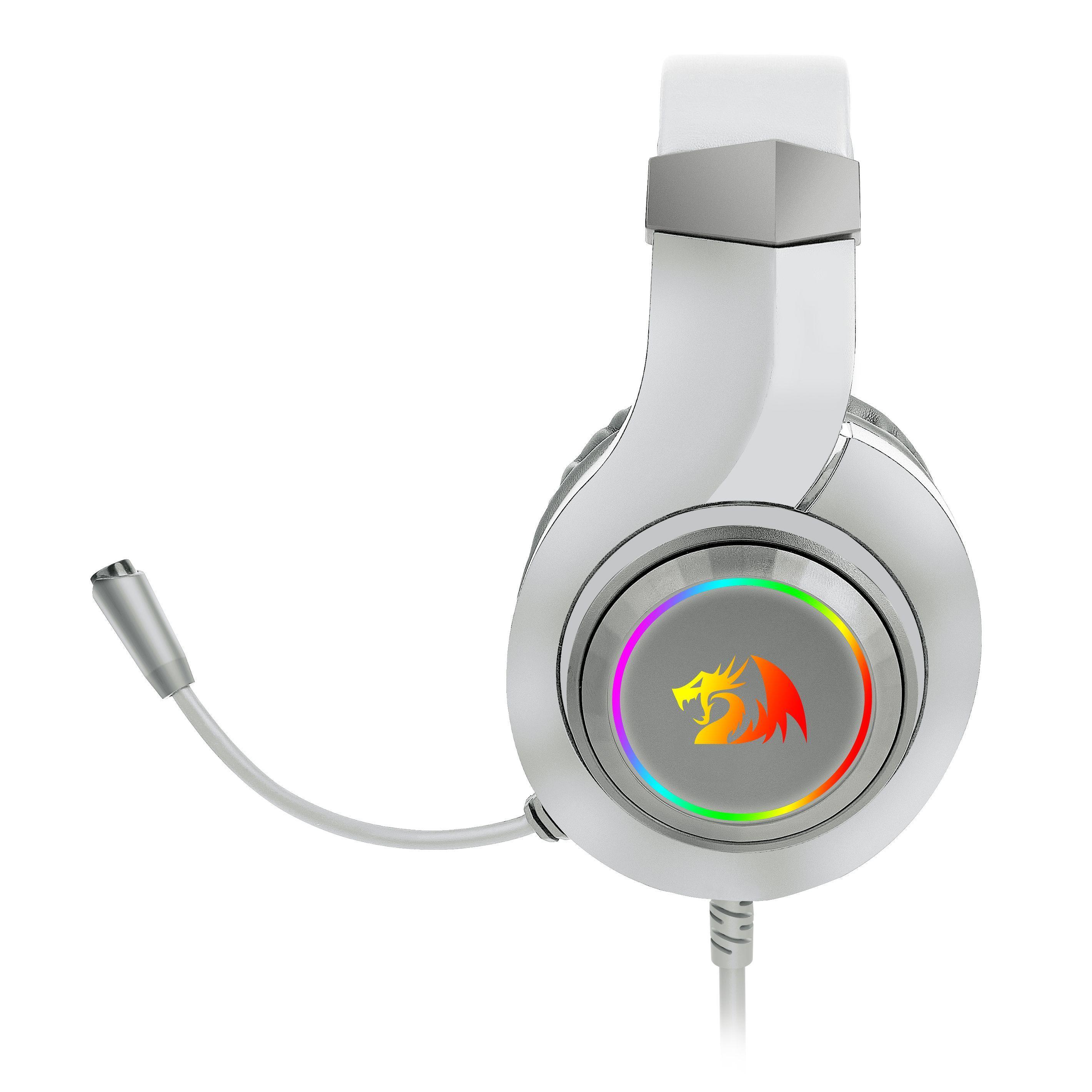 Audífonos Gamer Redragon HYLAS H260W RGB - Blanco-5