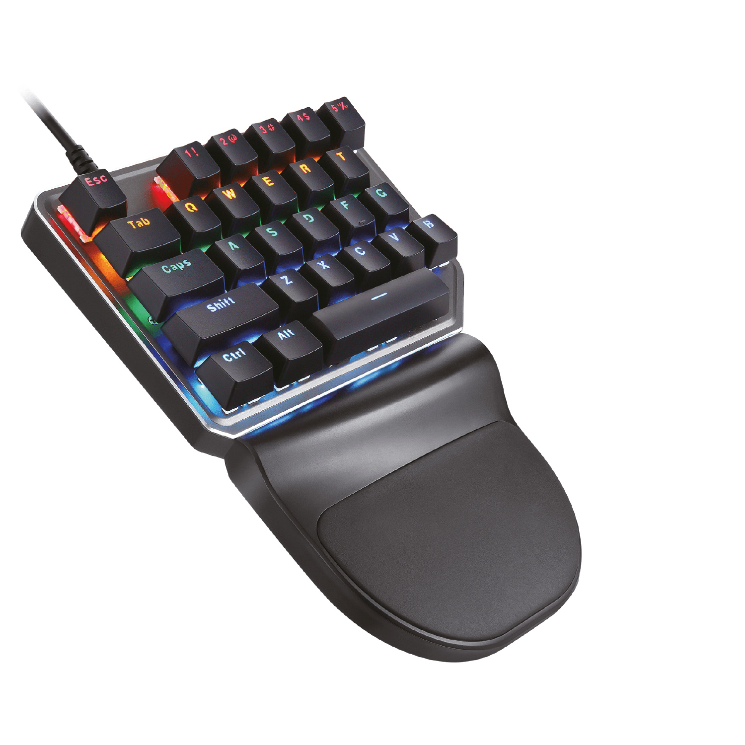 Teclado Gamer Nibio One Mecánico RGB - Una Mano - Negro-0