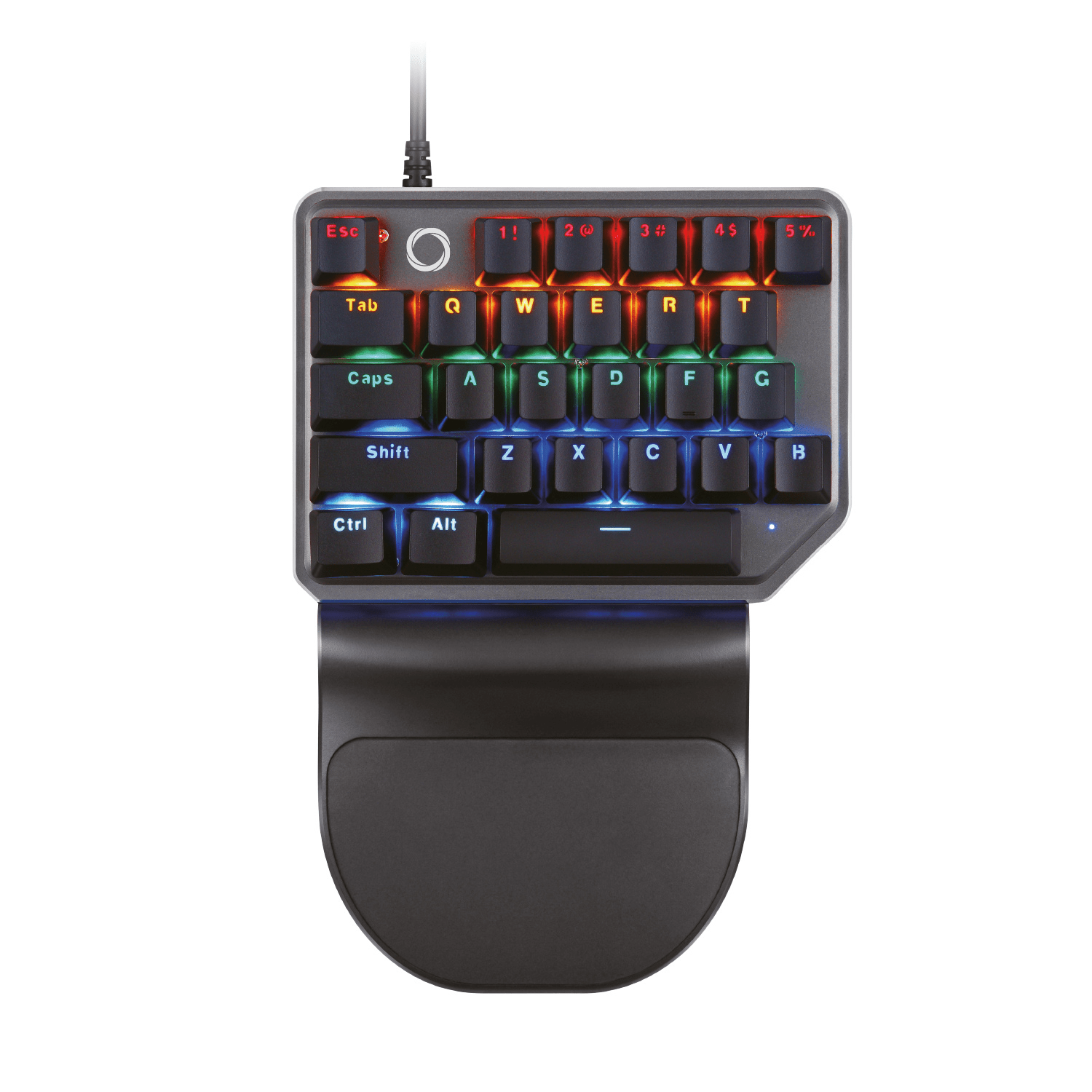 Teclado Gamer Nibio One Mecánico RGB - Una Mano - Negro-1