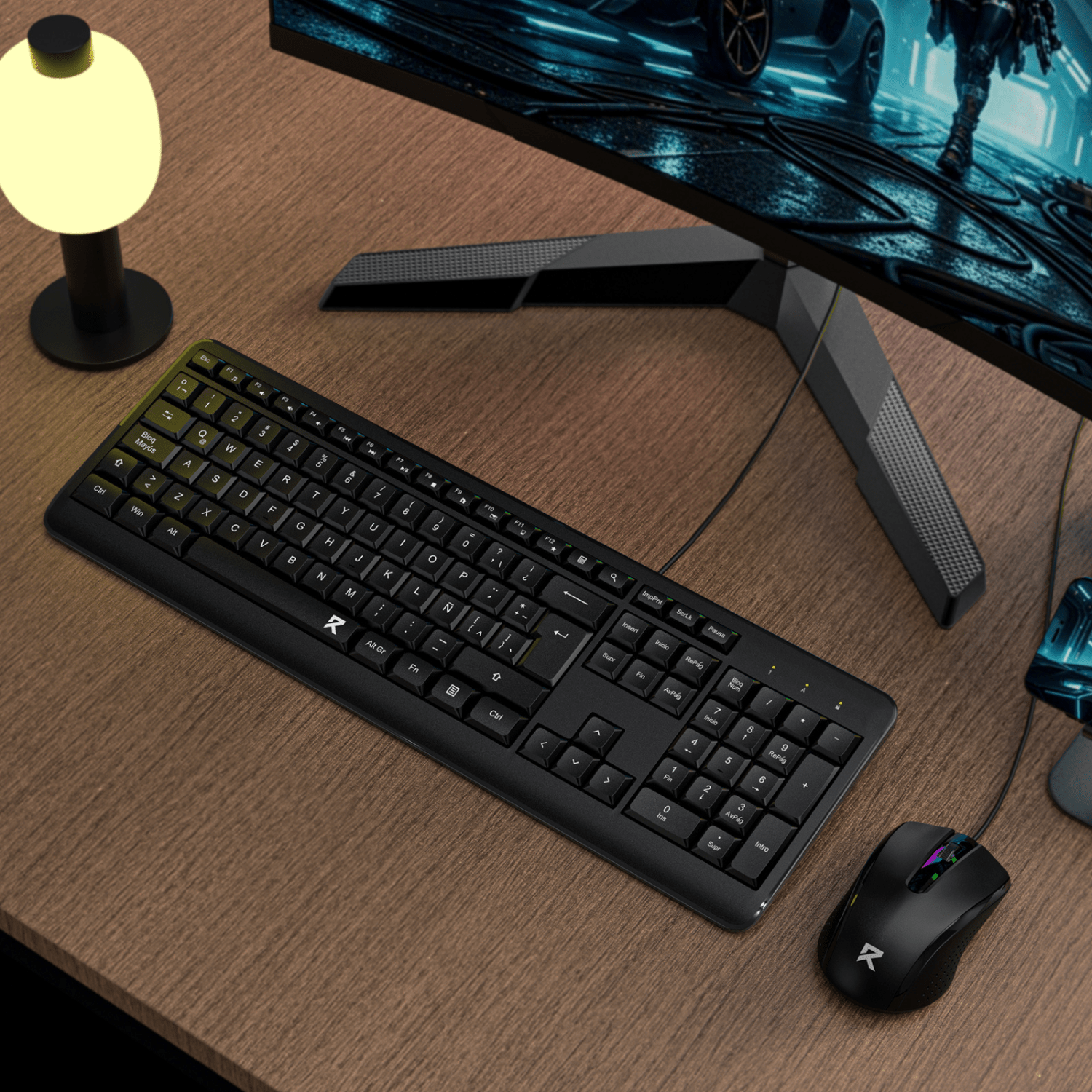 Kit Teclado + Mouse Redragon BS7092 Español negro-1