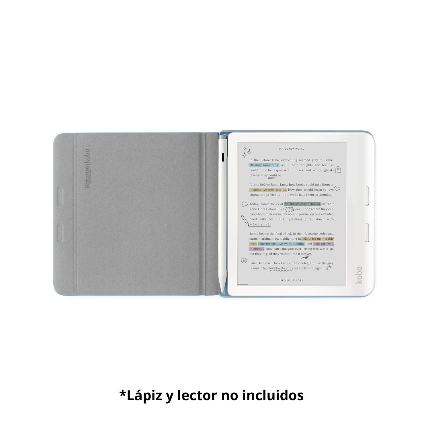 Funda Protectora Notebook SleepCover para Kobo Libra Colour Azul-2