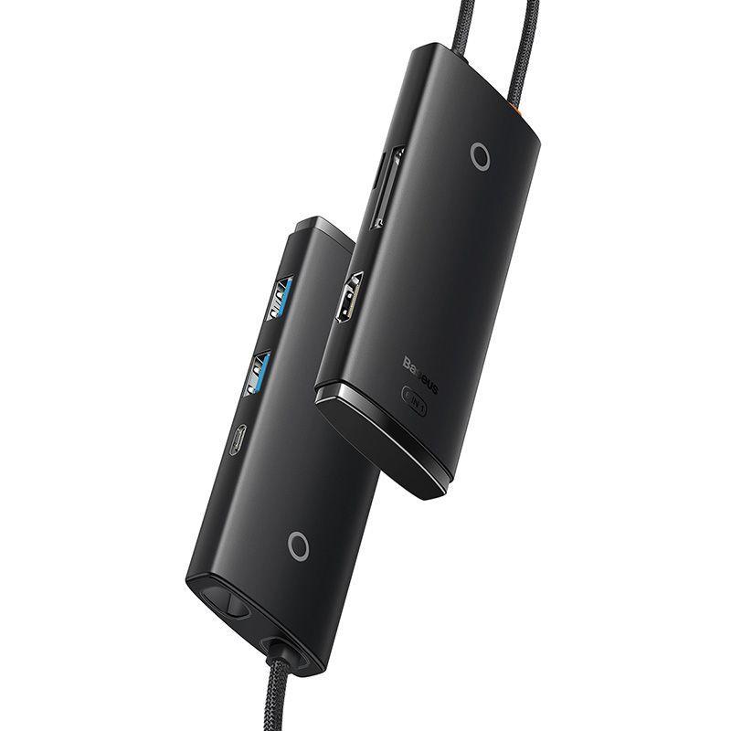 Adaptador HUB 6 en 1 Tipo-C a HDMI + USB 3.0 x 2 + Tipo-C + SD/TF - Baseus Lite Series-3