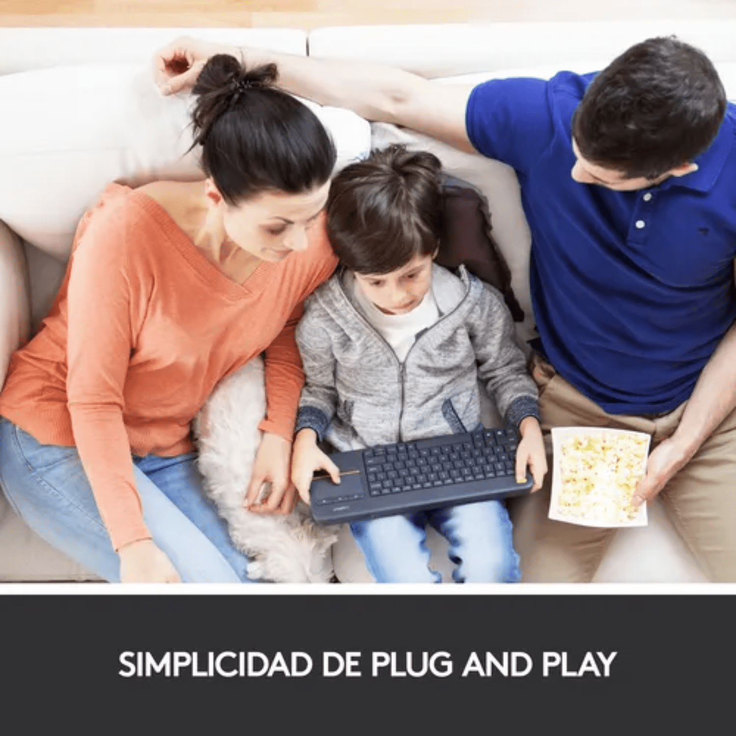 Teclado Inalambrico Logitech K400 Plus con touchpad negro-2