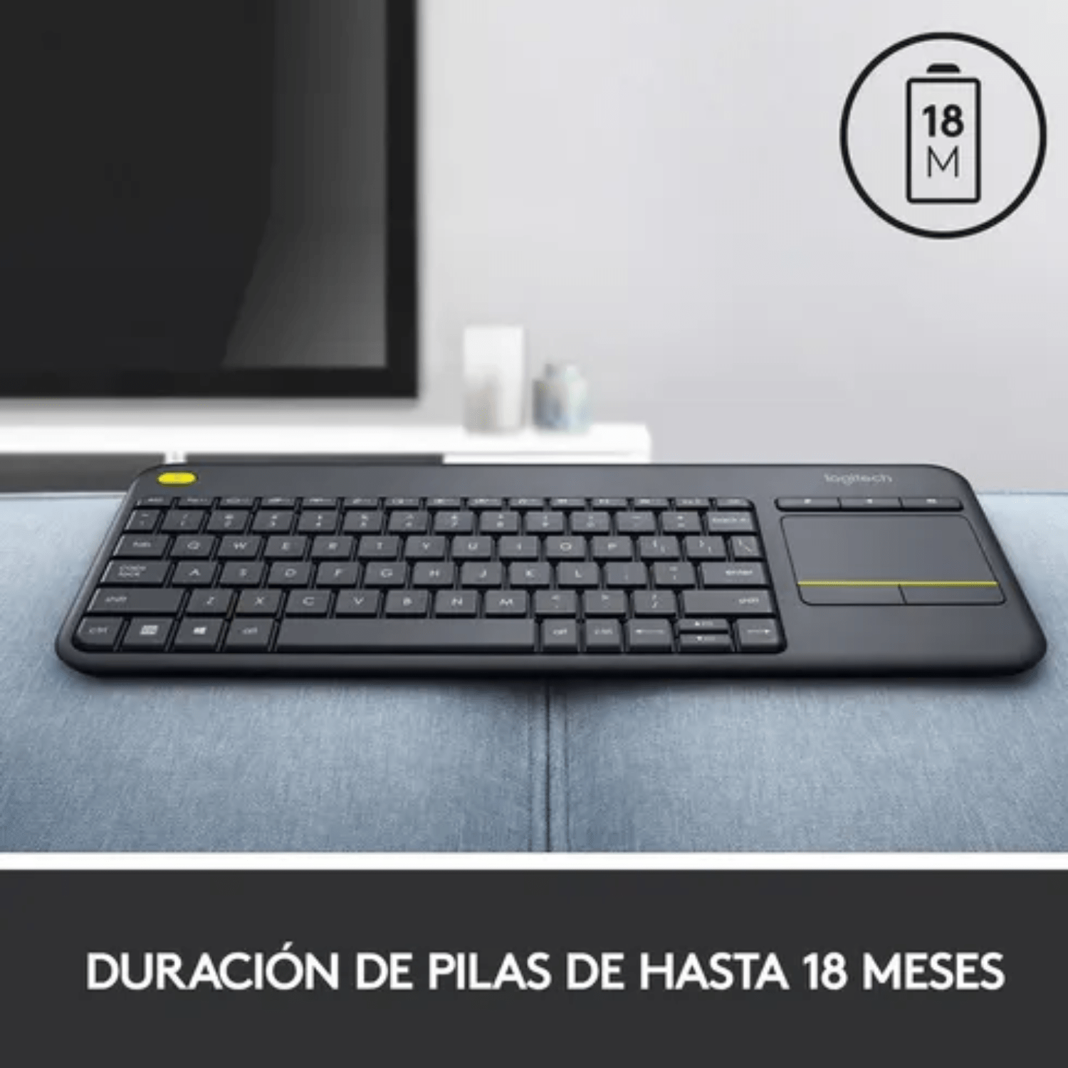 Teclado Inalambrico Logitech K400 Plus con touchpad negro-5