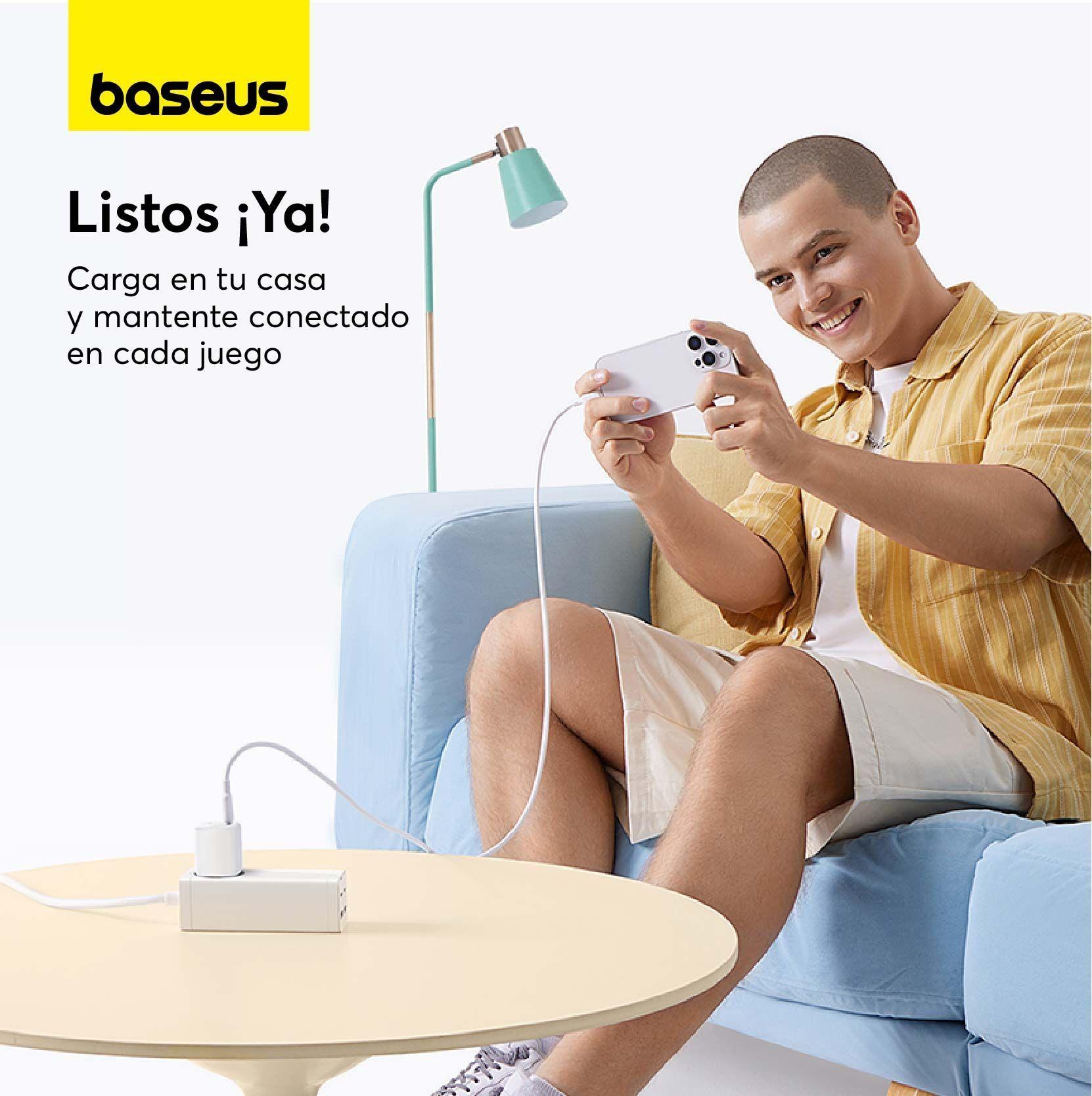 Cargador Rápido Baseus PicoGo GaN6 USB C 45W Blanco-3